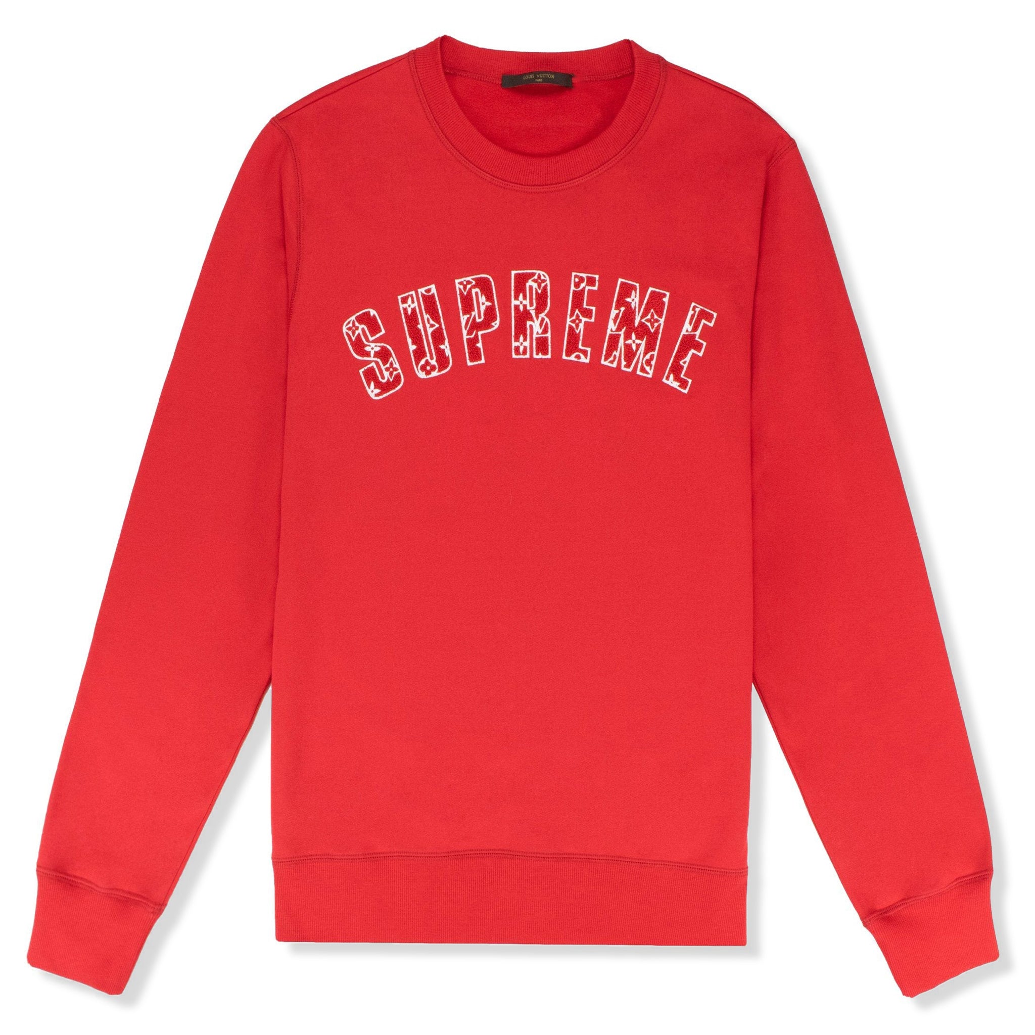 Supreme x Louis Vuitton Arc Logo Red Sweatshirt |