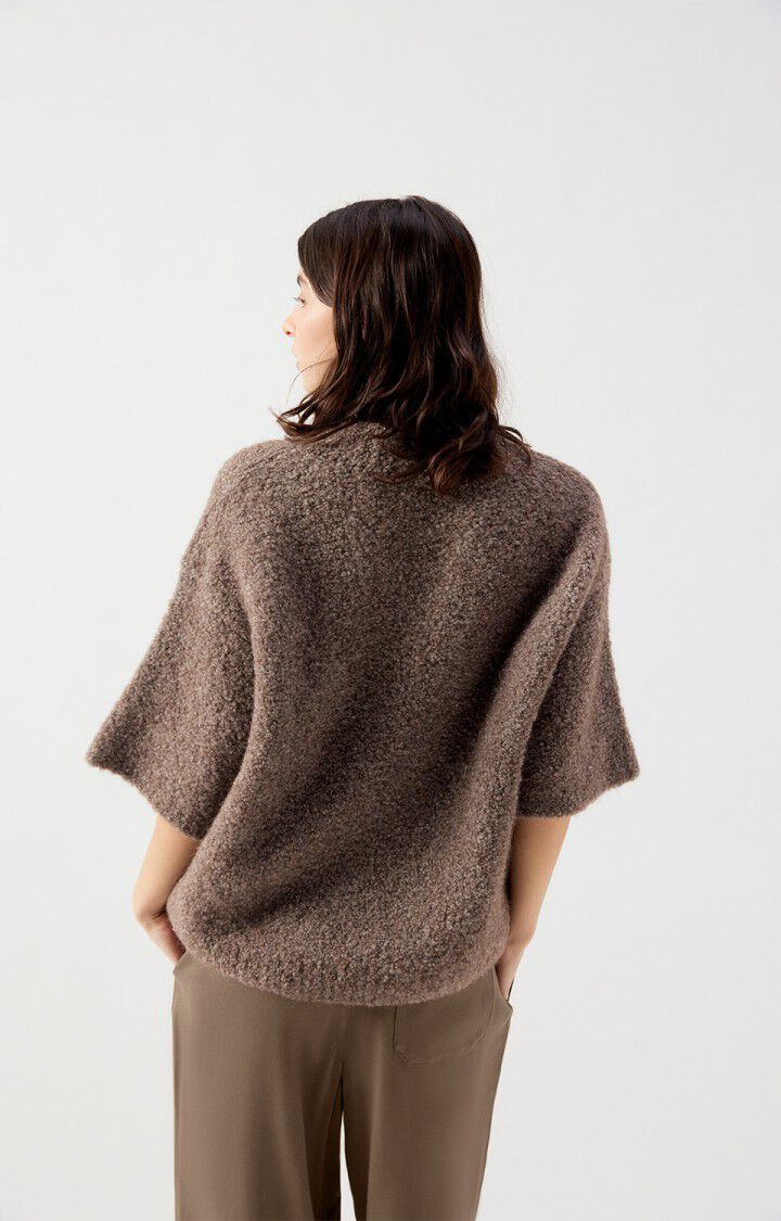 Women's jumper Zolly - MOLE MELANGE 23 Short sleeve Brown - E26
