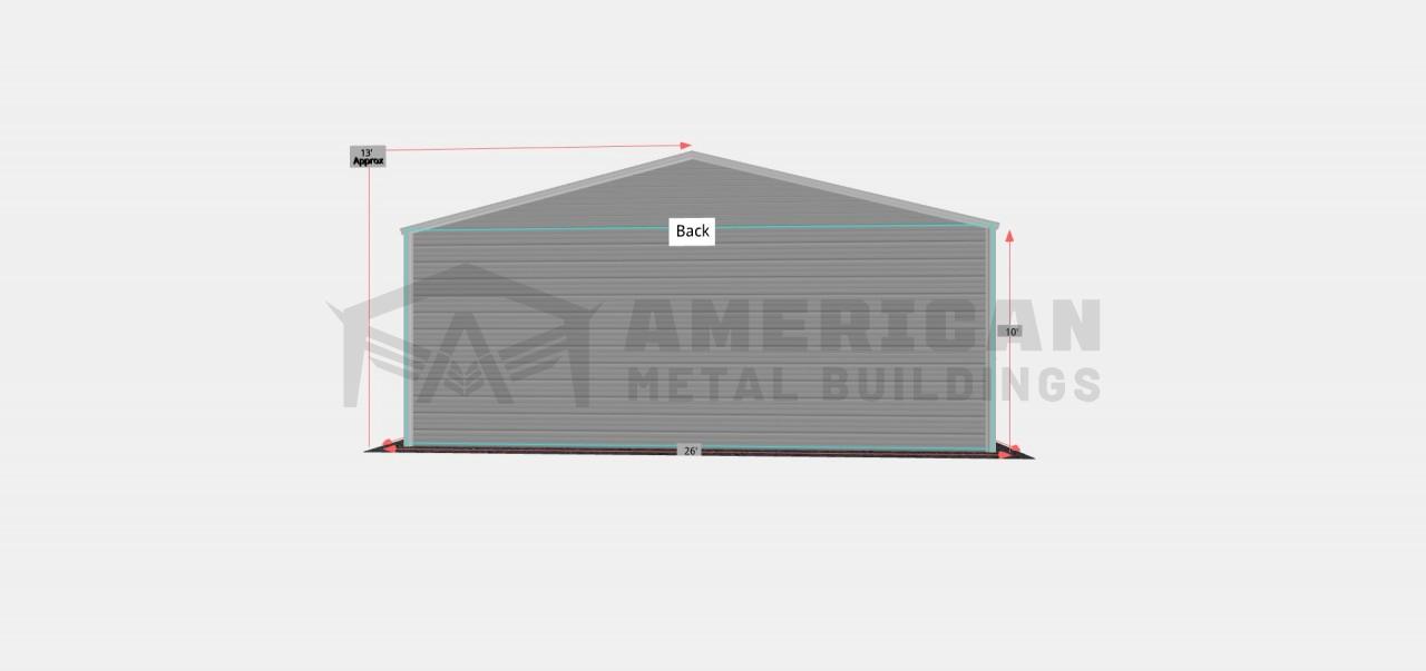 26x36x10 Side Entry Garage for Sale- American Metal Buildings