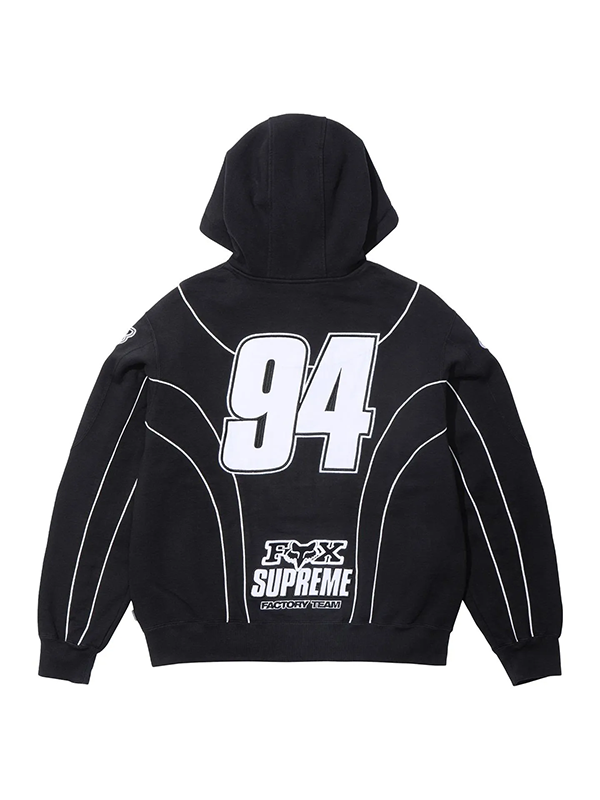 Supreme x Fox Racing Zip Up Hooded Sweatshirt