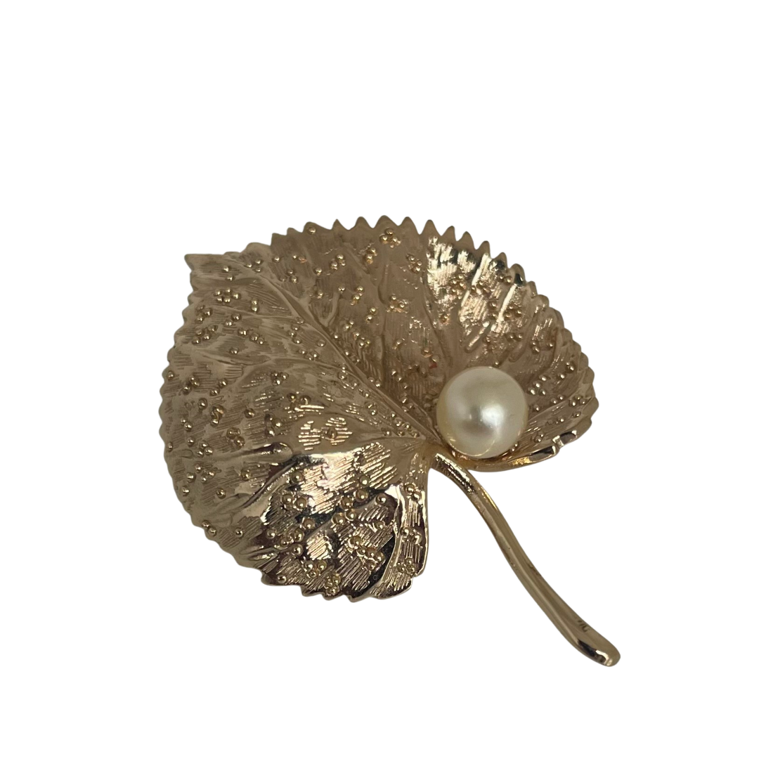 Vintage Christian Dior Leaf Brooch, 1980s - Annabel James