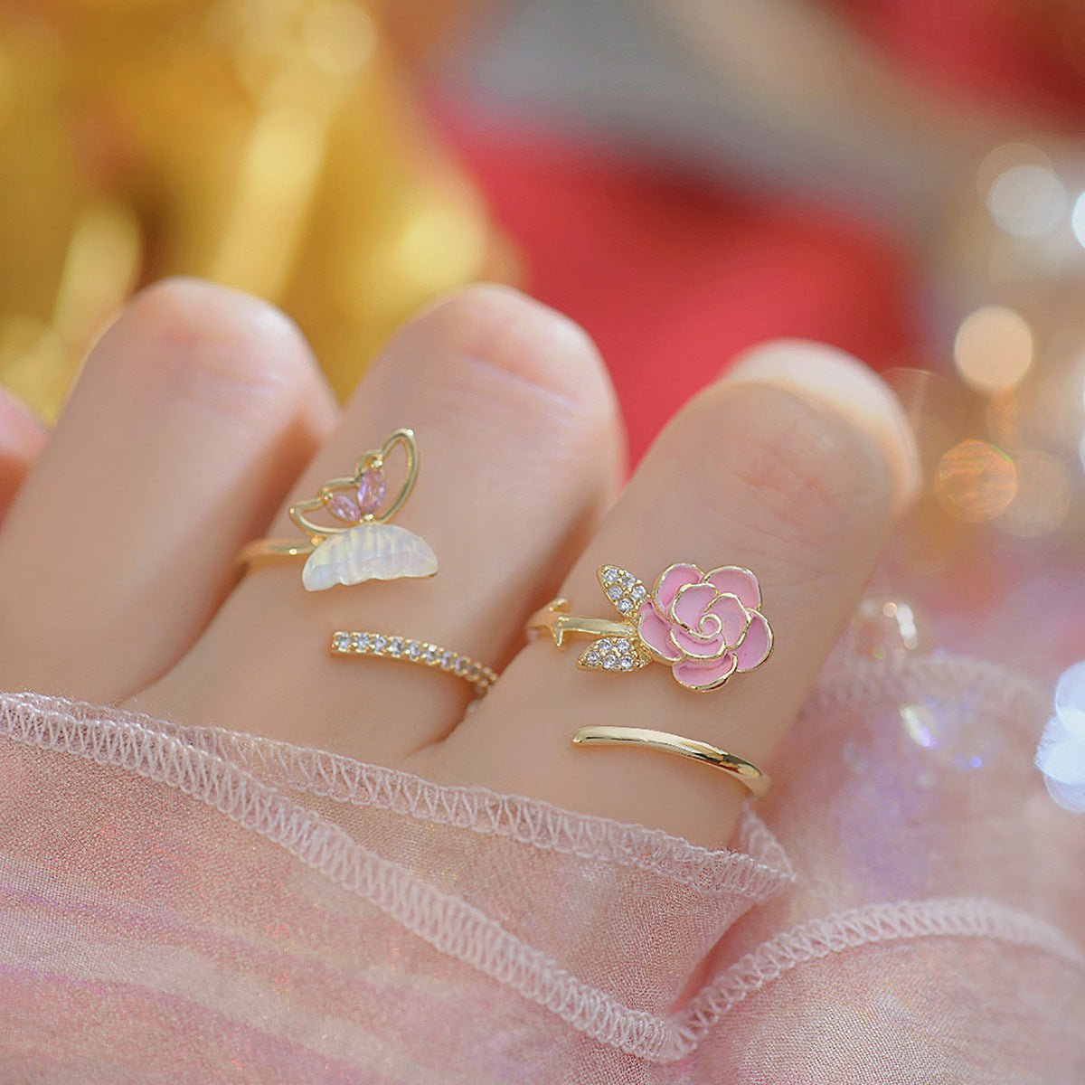 Pink Butterfly Ring - Chrissy | Abbott Atelier | Romantic Jewelry
