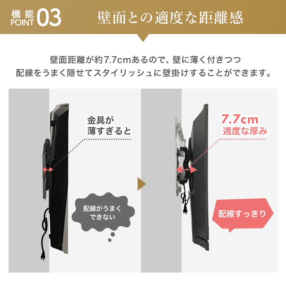 賃貸でもDIY【26〜52型対応】石膏ボード専用簡単壁掛け金具「ワン