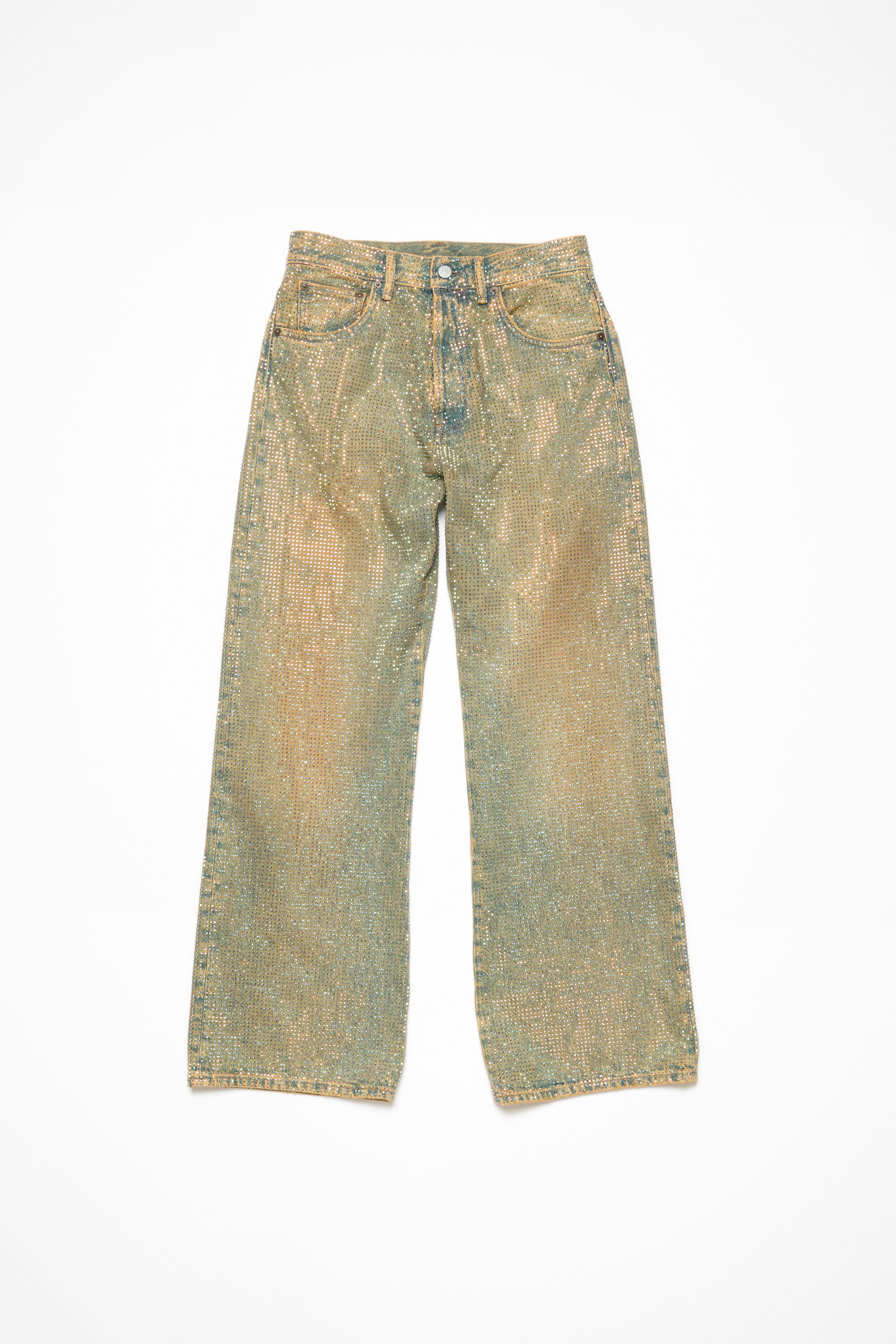 Acne Studios - Loose fit crystal studs jeans - 2021F - Mid Blue