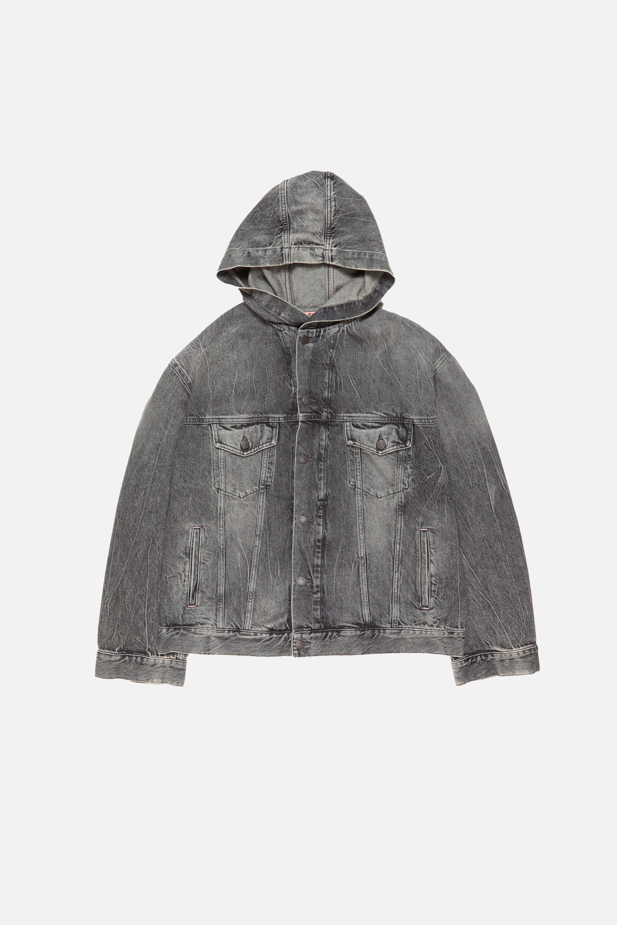 Acne Studios - フード付きデニムジャケット - ウォッシュドブラック