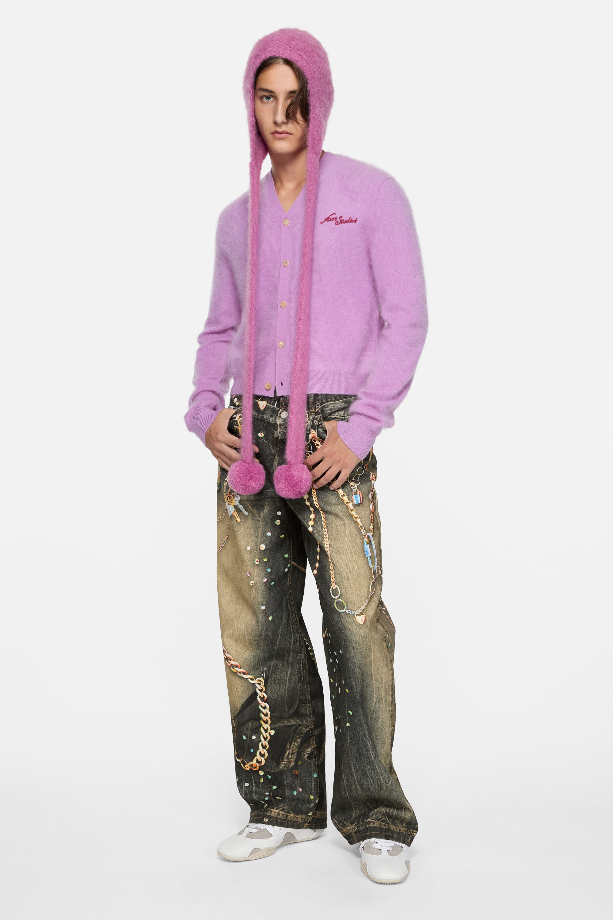 Acne Studios - カシミヤカーディガン - Year of the Horse - ピンク