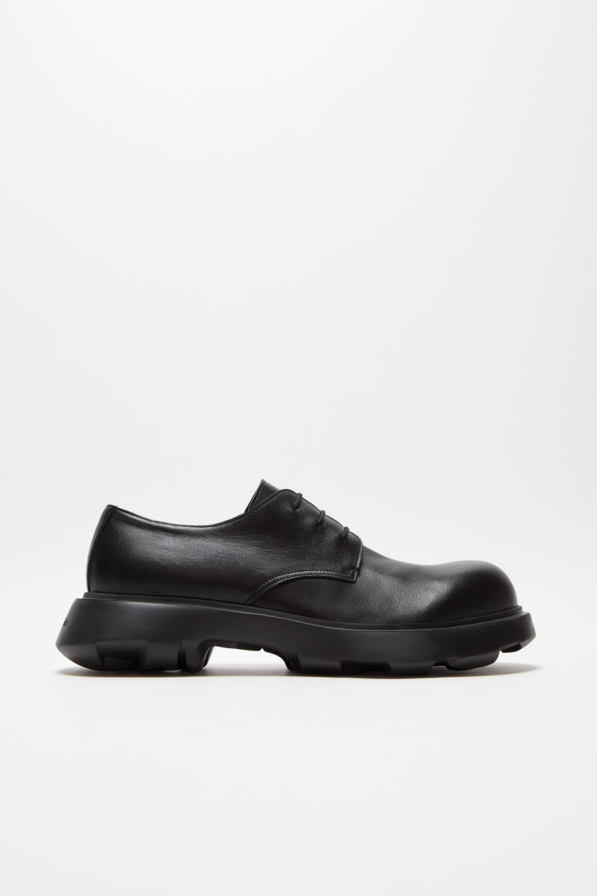 Acne Studios - レザーレースアップシューズ - ブラック