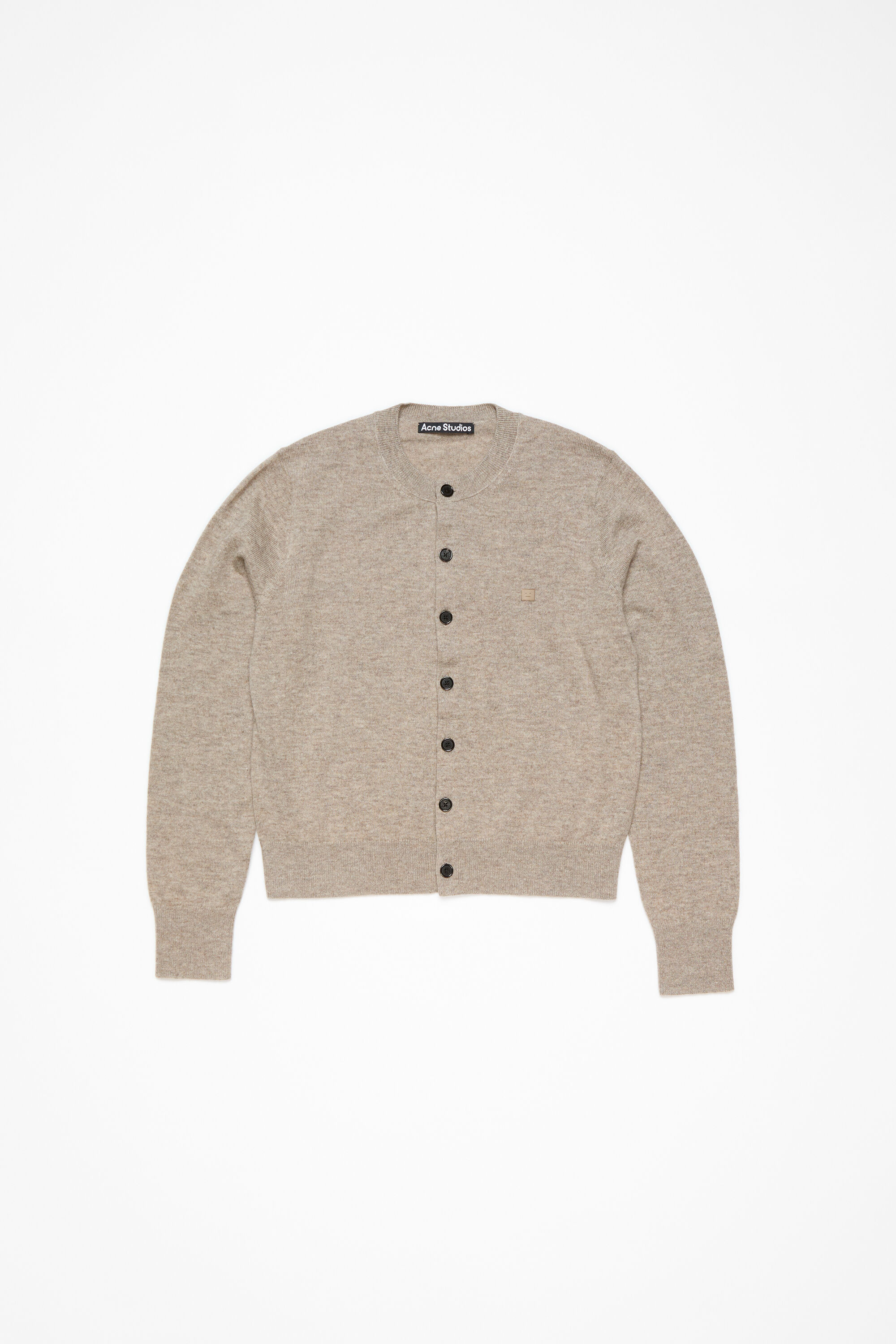 Acne Studios - フィットカーディガン - ヤクウール - グレージュメランジ