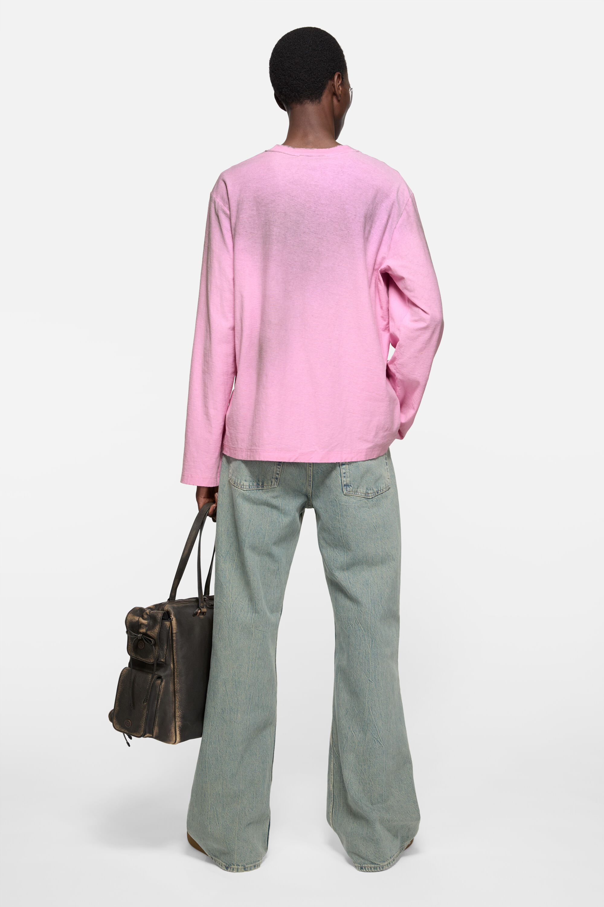 Acne Studios - Logo t-shirt - Relaxed fit - Cotton candy pink