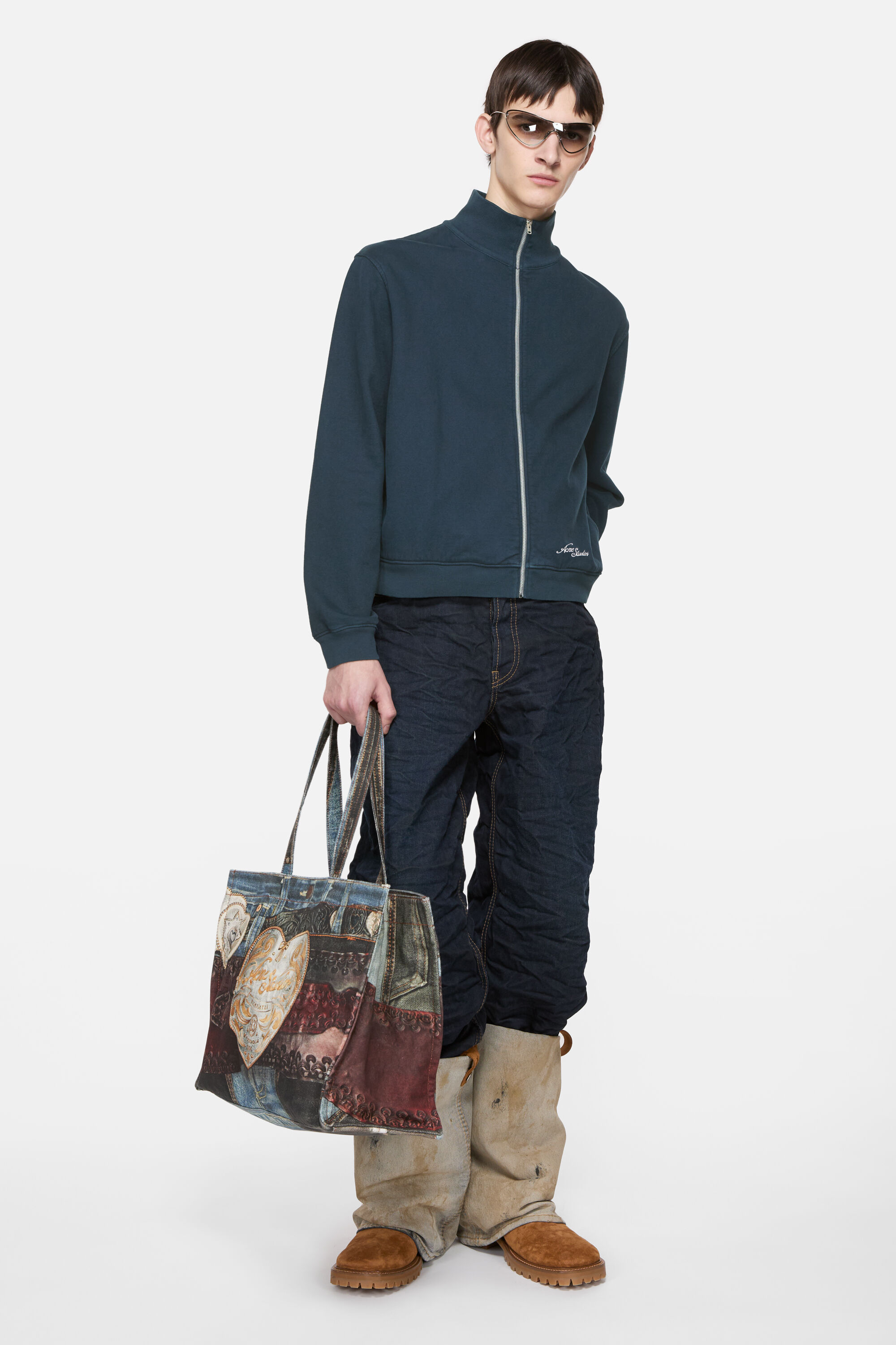 Acne Studios - ジップアップスウェットシャツ - ディープブルー
