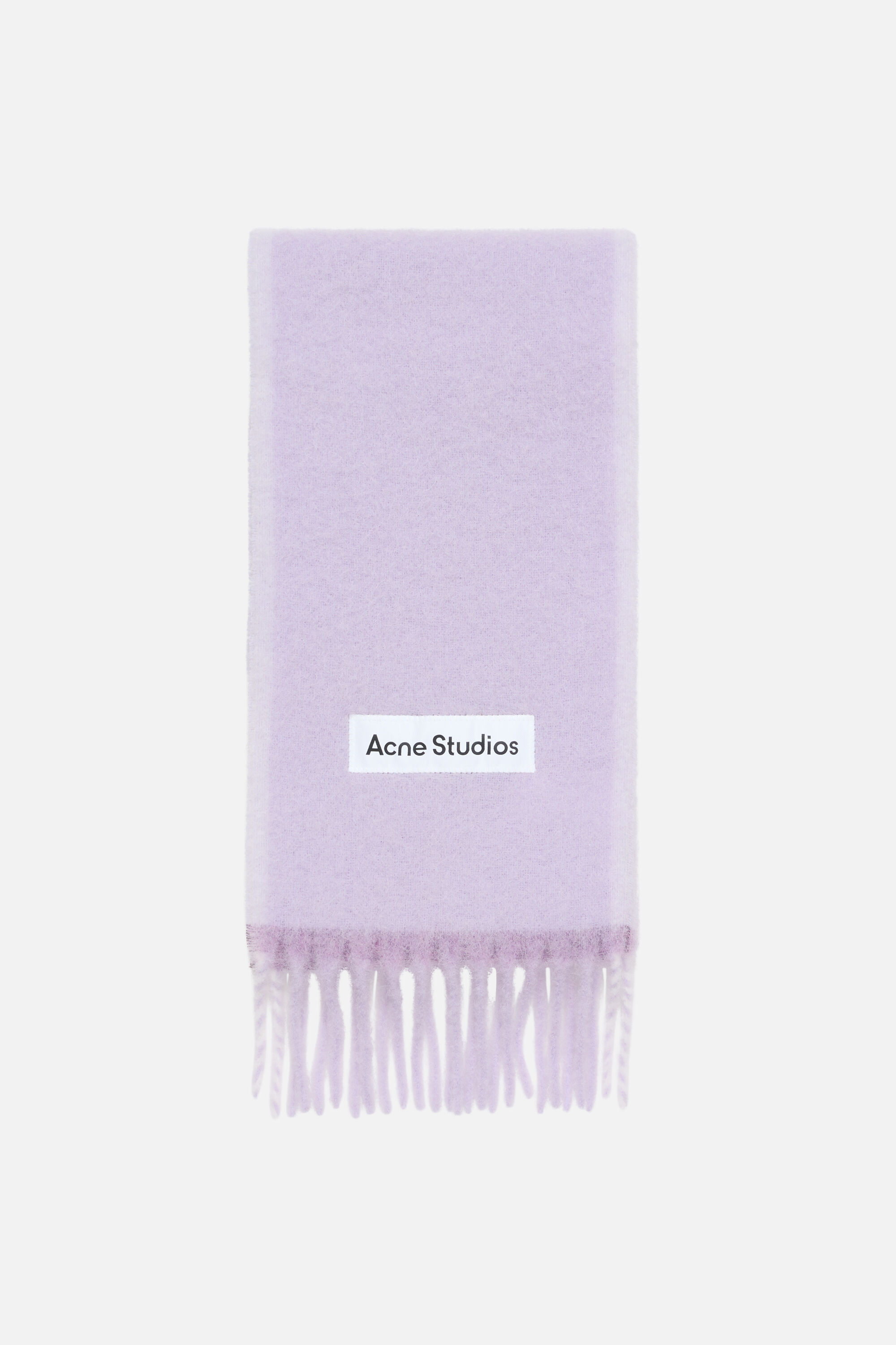 Acne Studios - Wool fringe scarf - Lilac/white