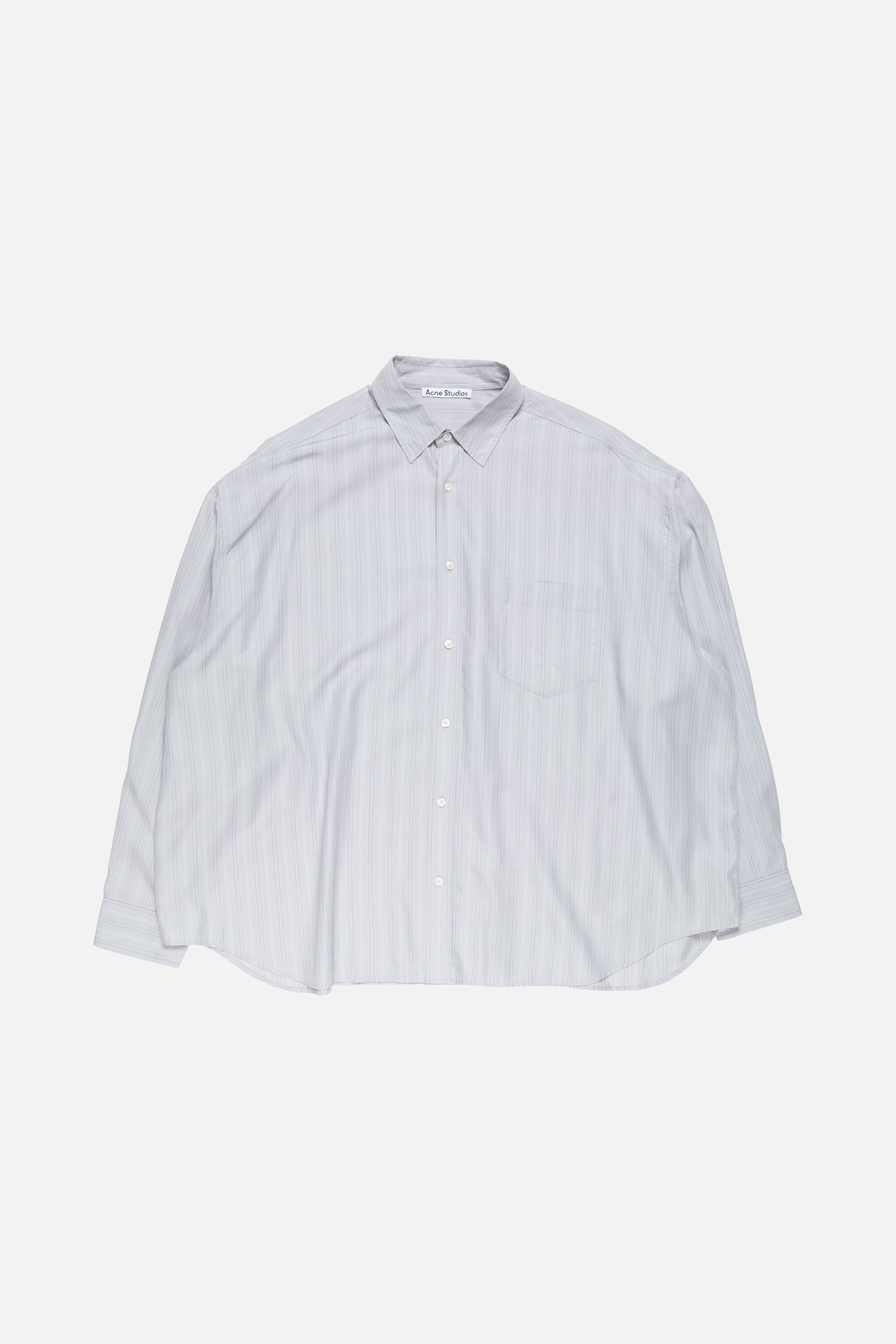 Acne Studios - ストライプボタンアップシャツ - グレー/マルチ