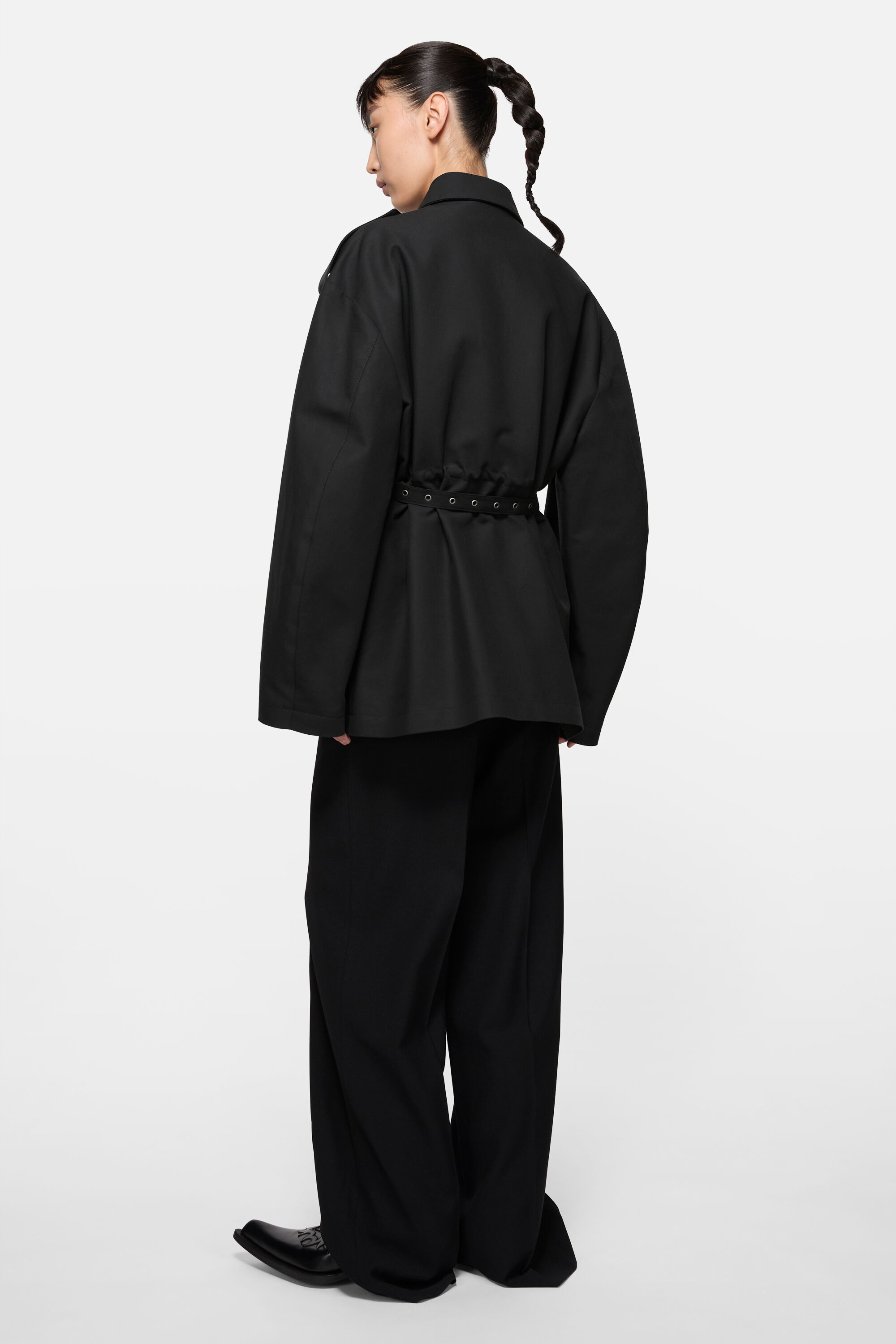 Acne Studios - サテンブルゾンジャケット - ブラック