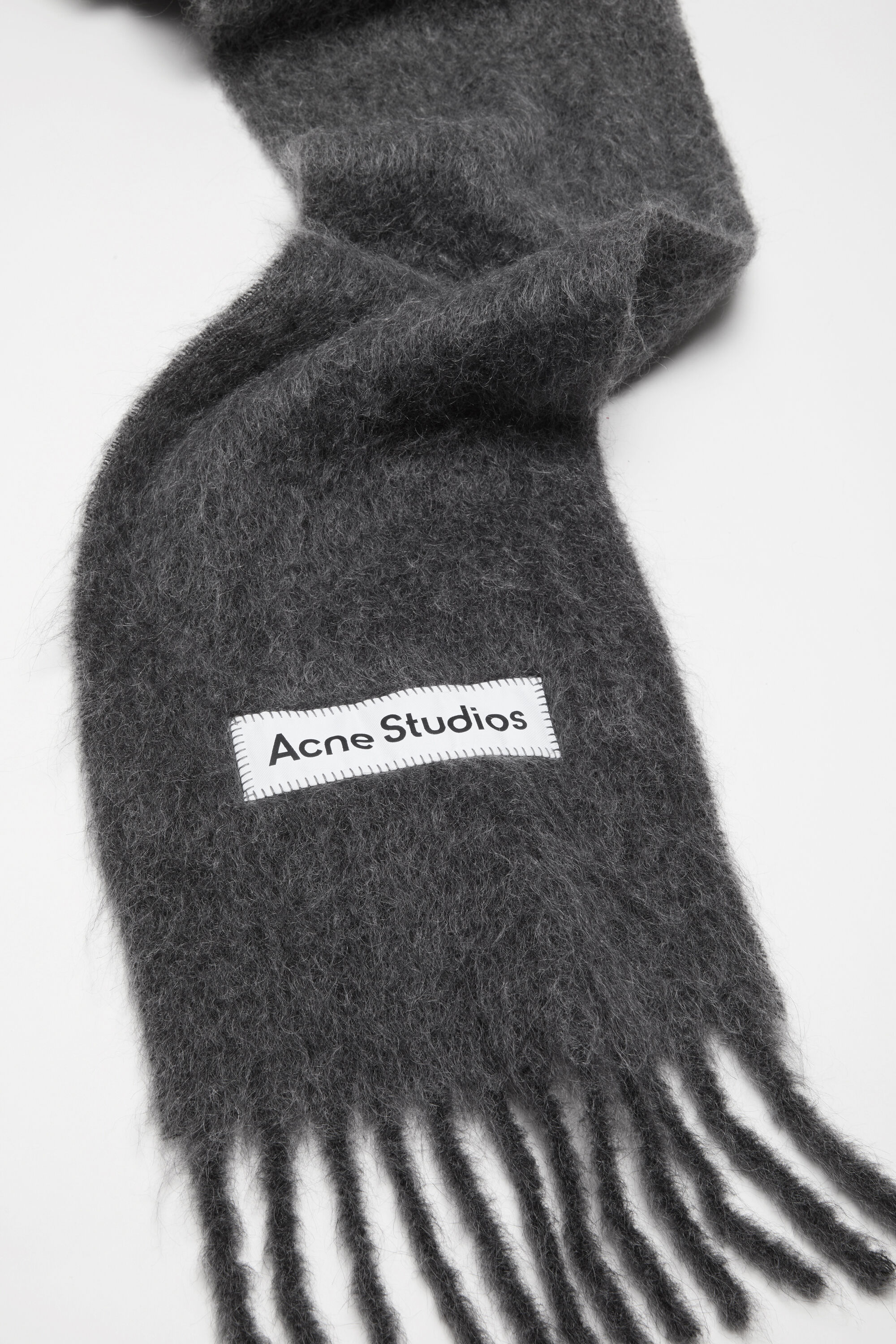 Acne Studios - ツートーンウールスカーフ - ダークグレー