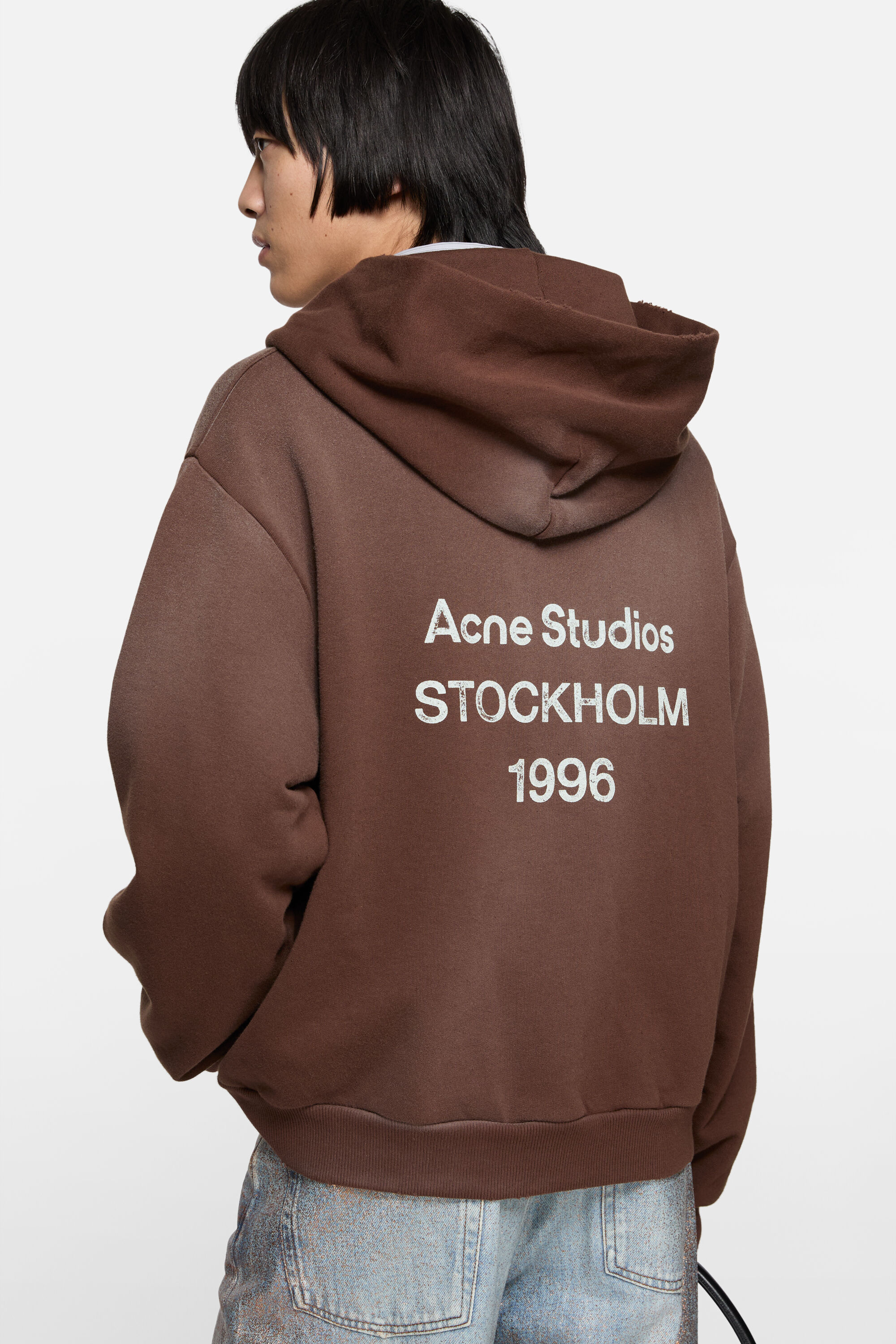 Acne Studios - Logo hooded sweater - Chocolate brown