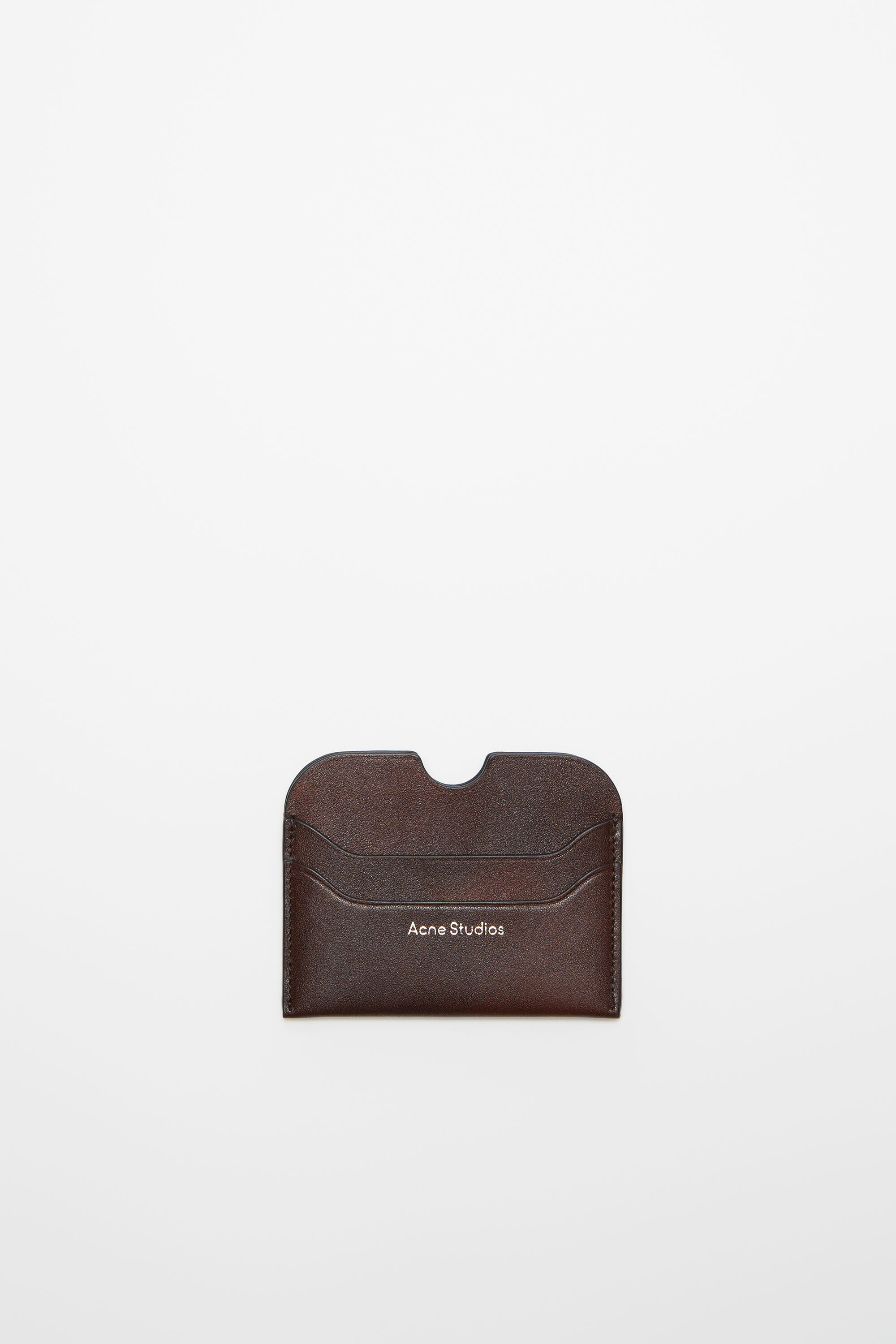 Acne Studios - Leather card holder - Dark brown