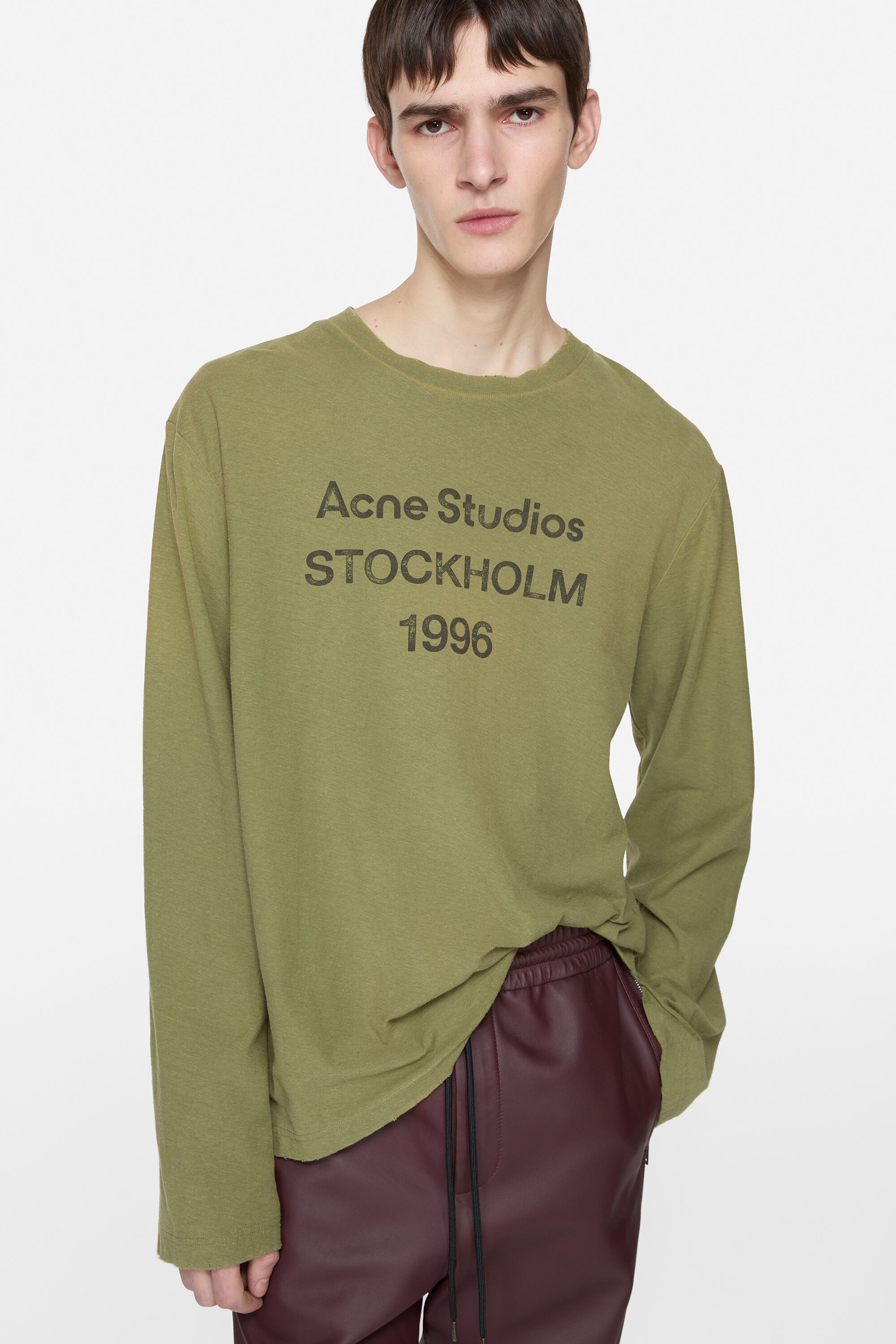 Acne Studios - Logo t-shirt - Relaxed fit - Olive green