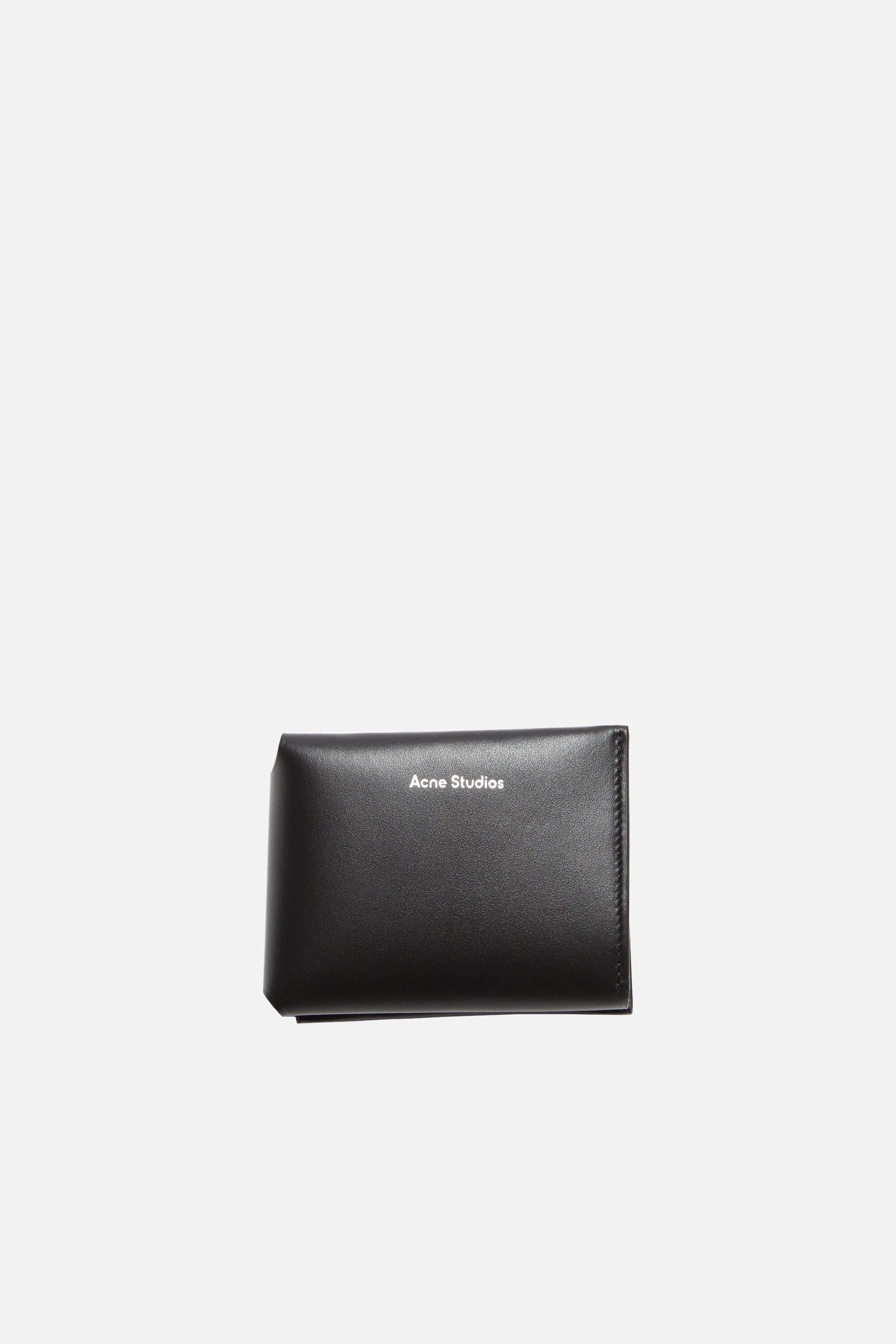 Acne Studios - レザー製三つ折りウォレット - ブラック