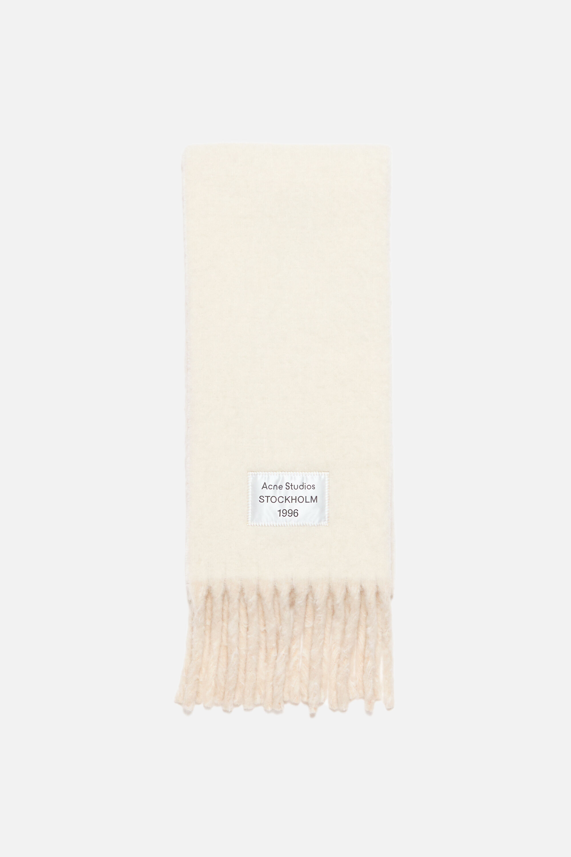 Acne Studios - バイカラーアルパカスカーフ - White/beige