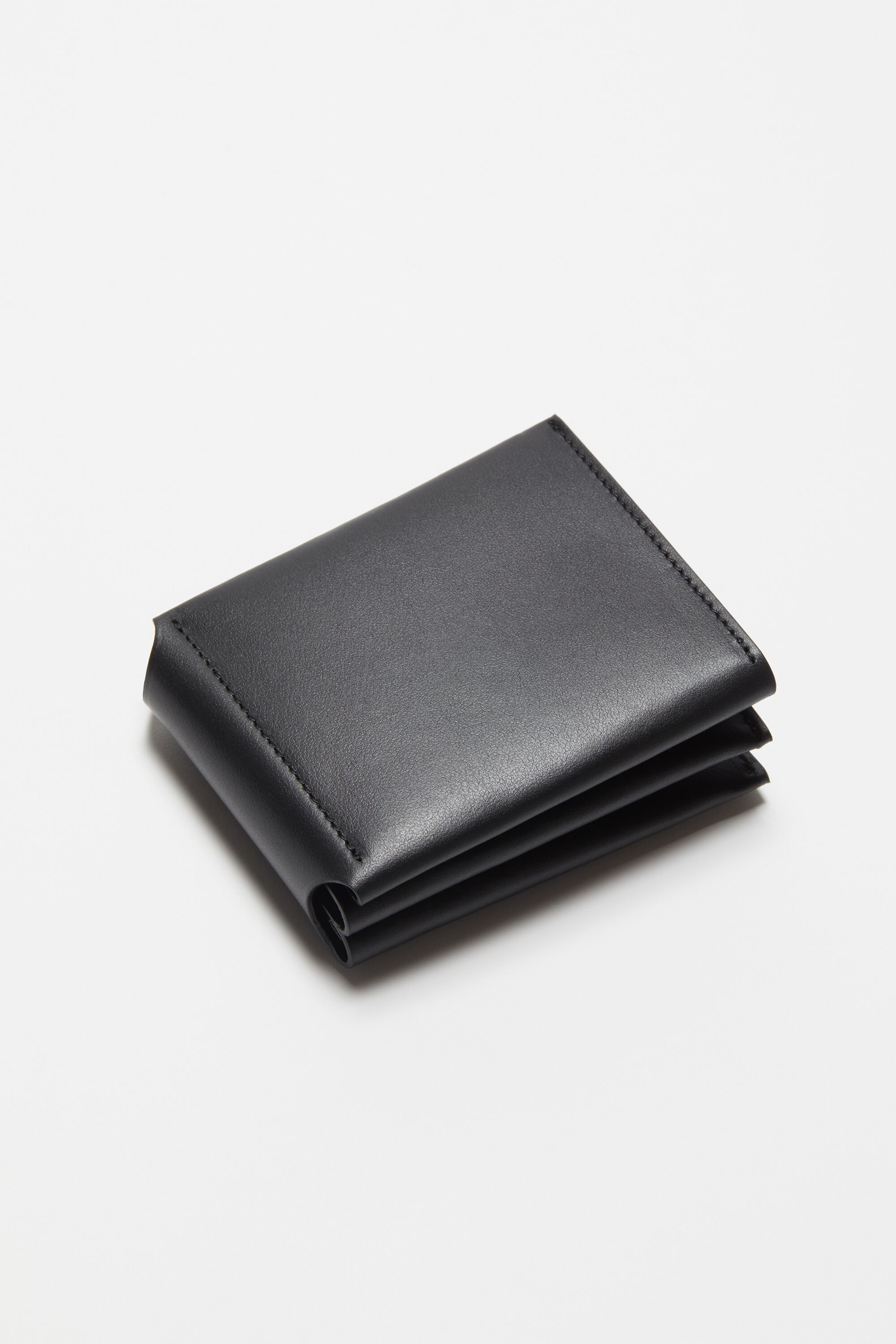 Acne Studios - レザー製三つ折りウォレット - ブラック