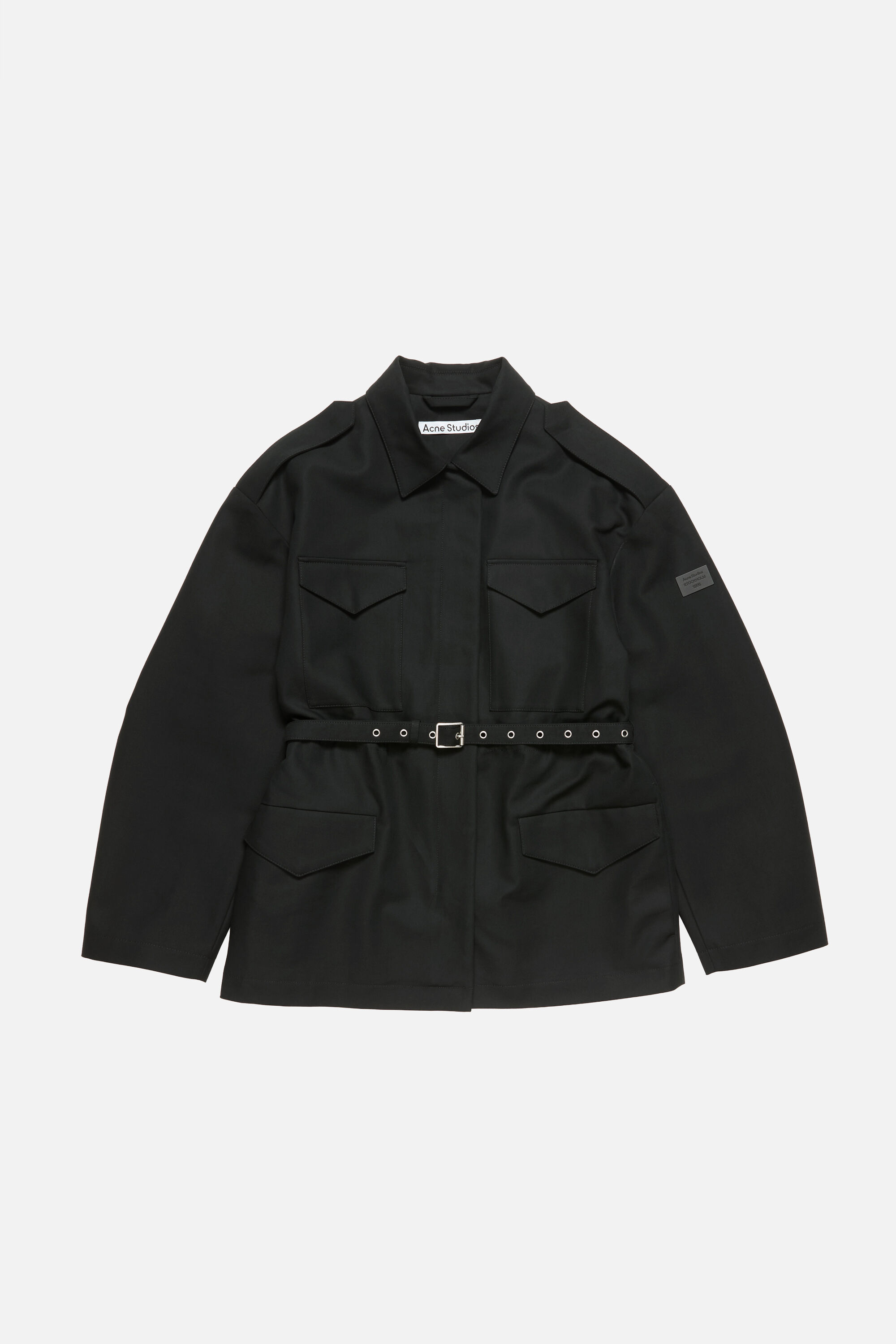 Acne Studios - サテンブルゾンジャケット - ブラック