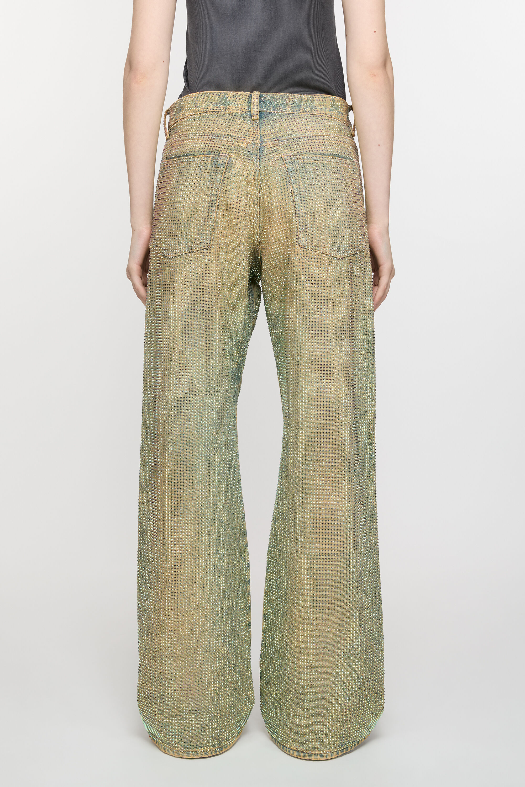 Acne Studios - Loose fit crystal studs jeans - 2021F - Mid Blue