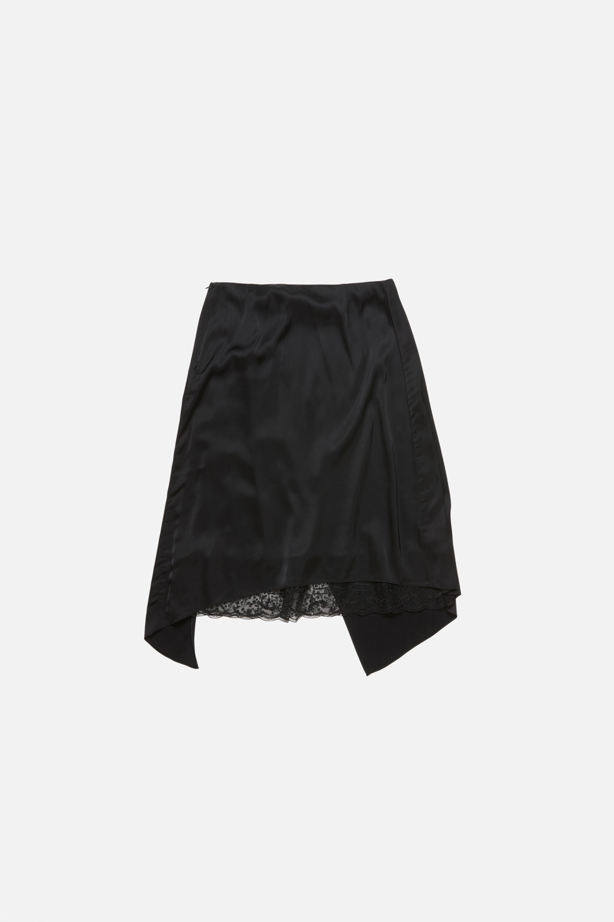 Acne Studios - レイヤードサテンスカート - ブラック