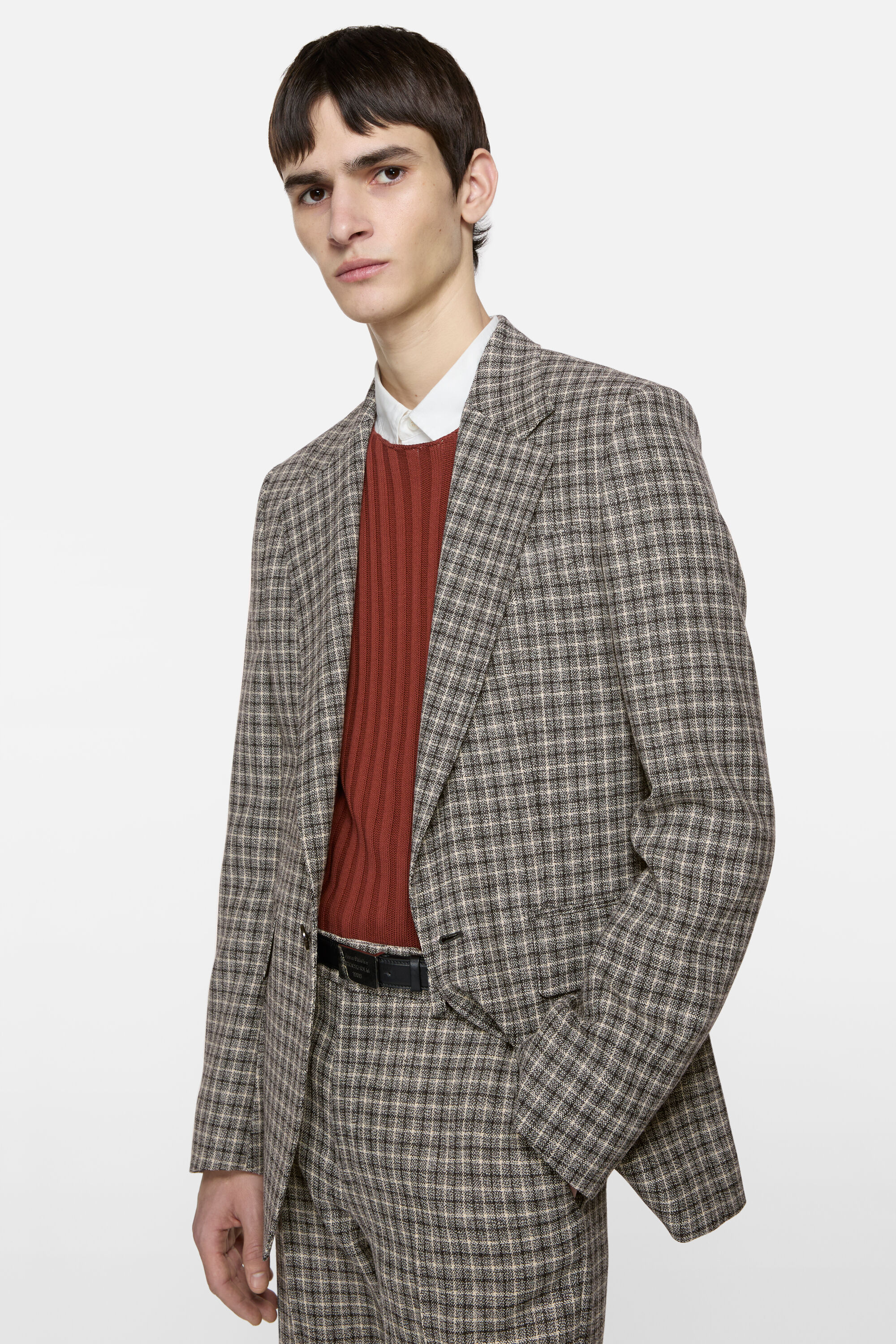 Acne Studios - フィットウールスーツジャケット - ブラック/ホワイト