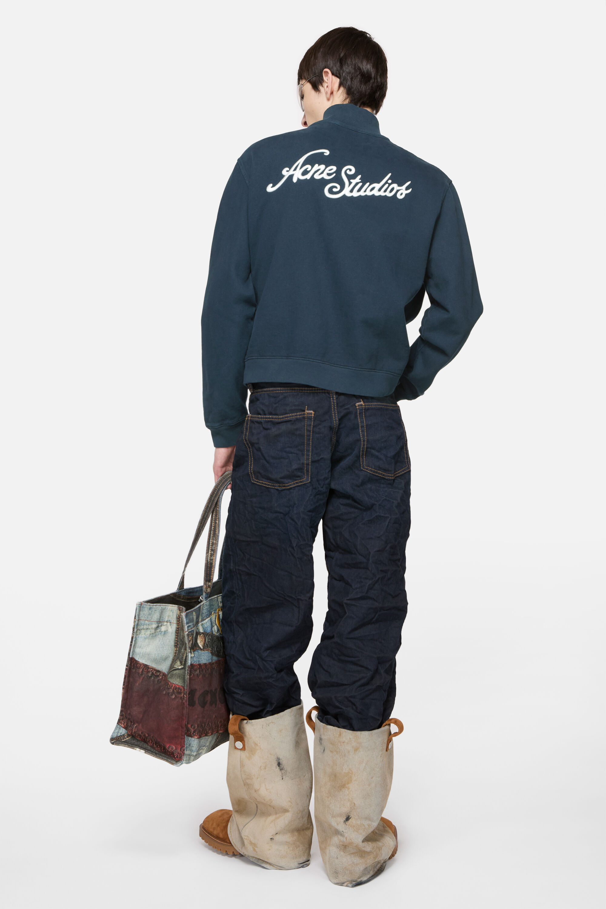 Acne Studios - ジップアップスウェットシャツ - ディープブルー