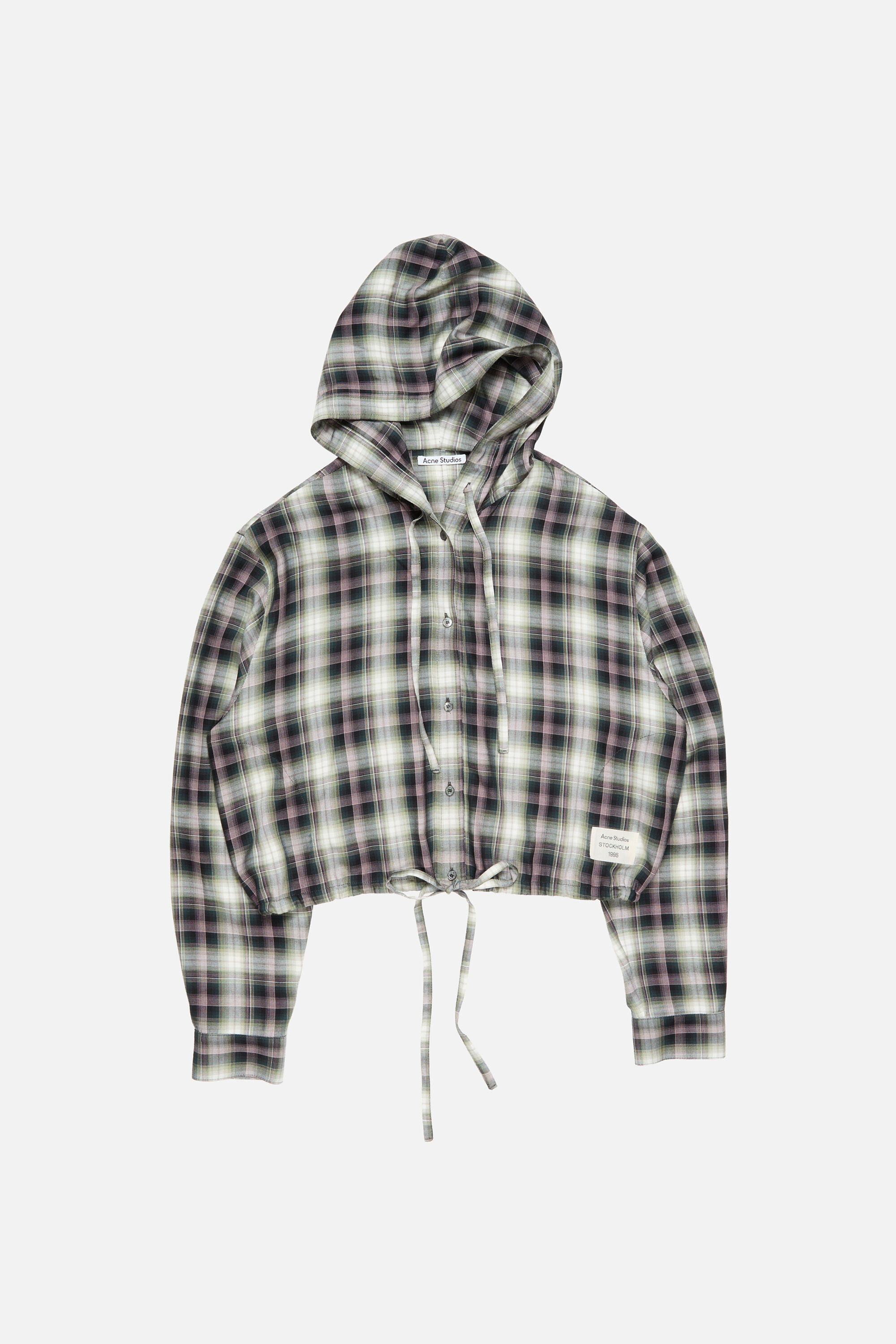 Acne Studios - Hooded overshirt - Black/green