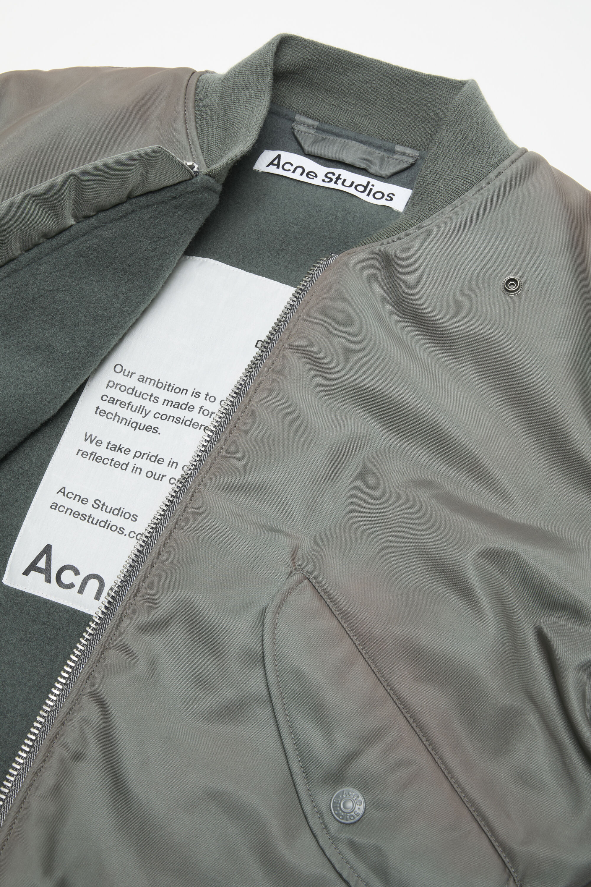 Acne Studios - ウォッシュ加工ボンバージャケット - ストーングレー