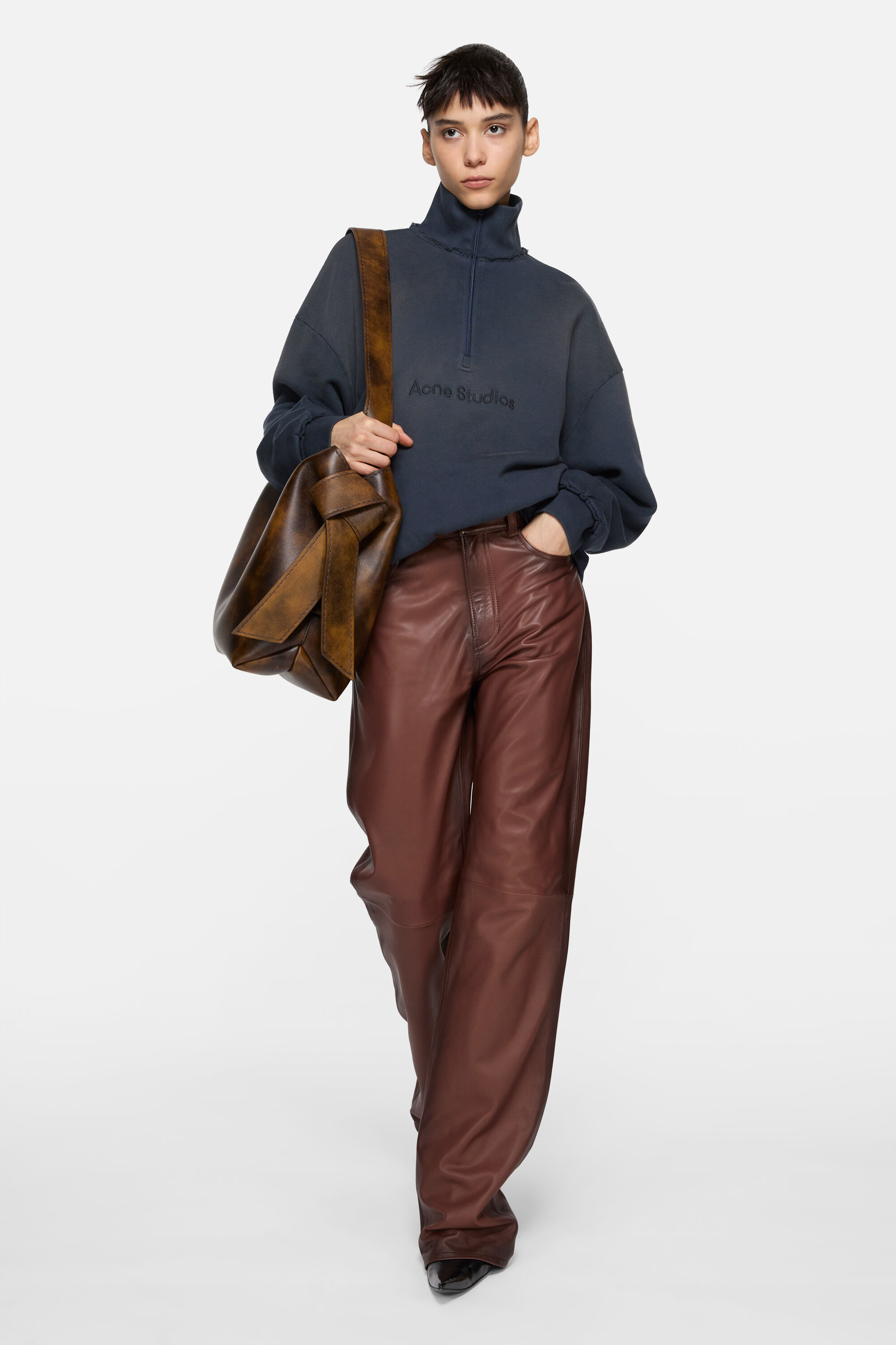 Acne Studios - Logo sweater - Navy blue