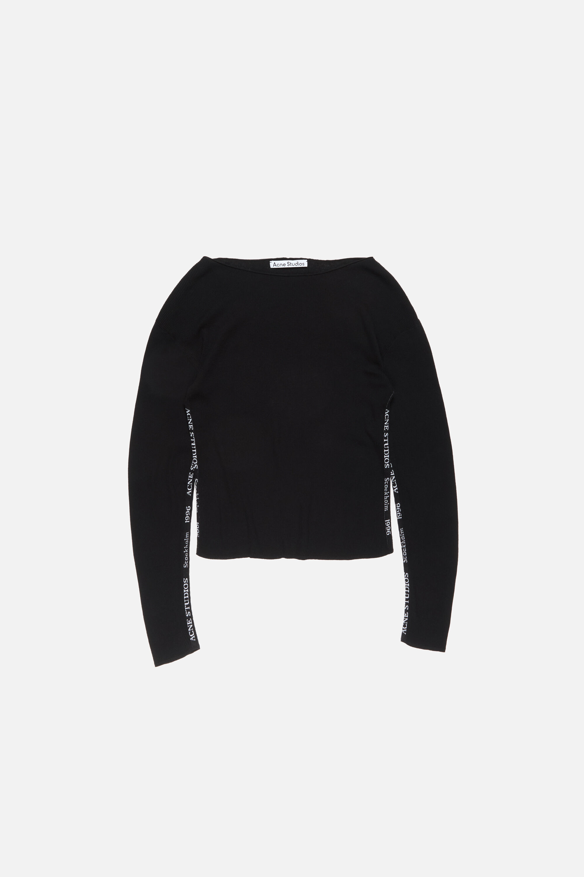 Acne Studios - ロゴテープニットセーター - ブラック