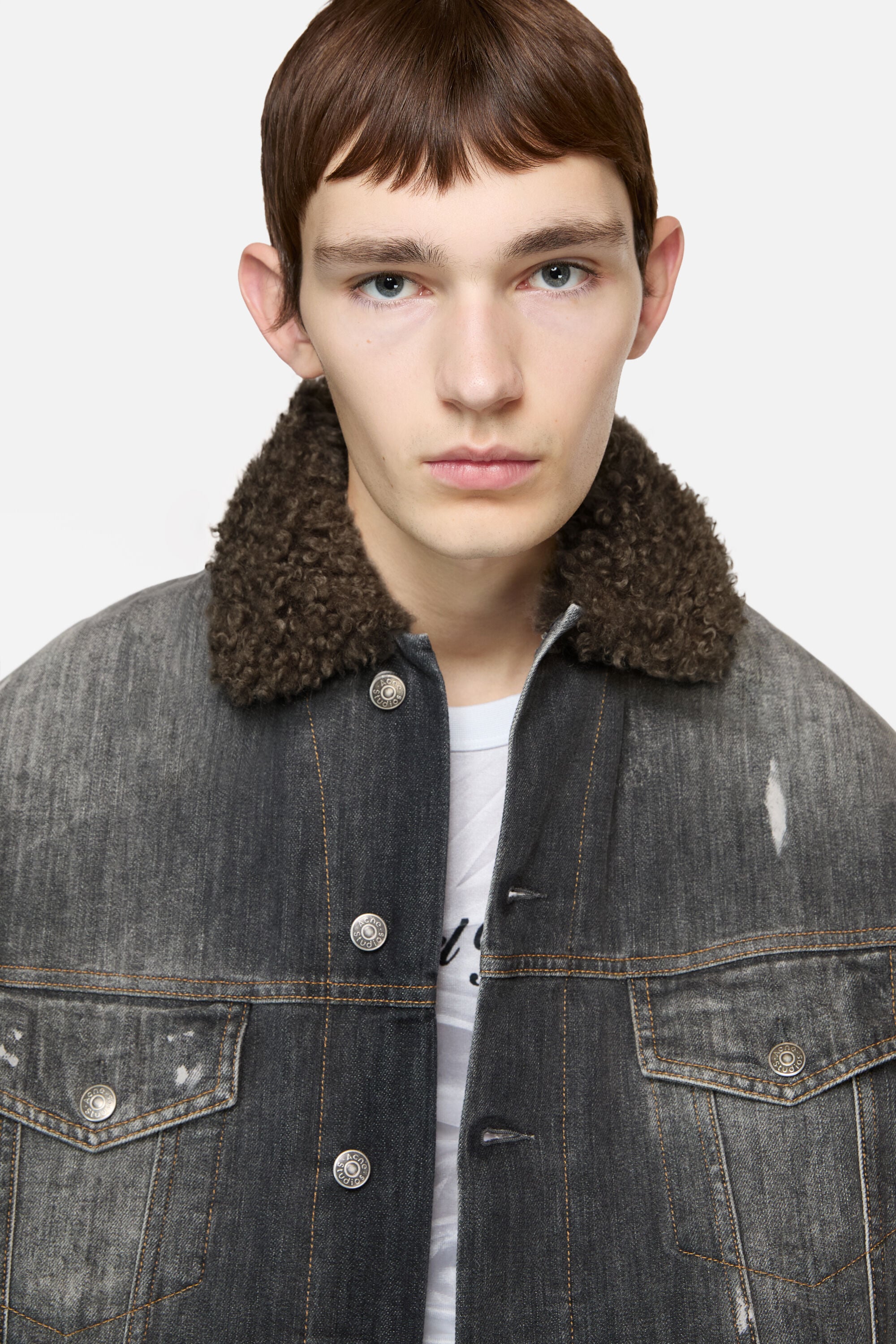 Acne Studios - ウォッシュ加工デニムジャケット - ブラック