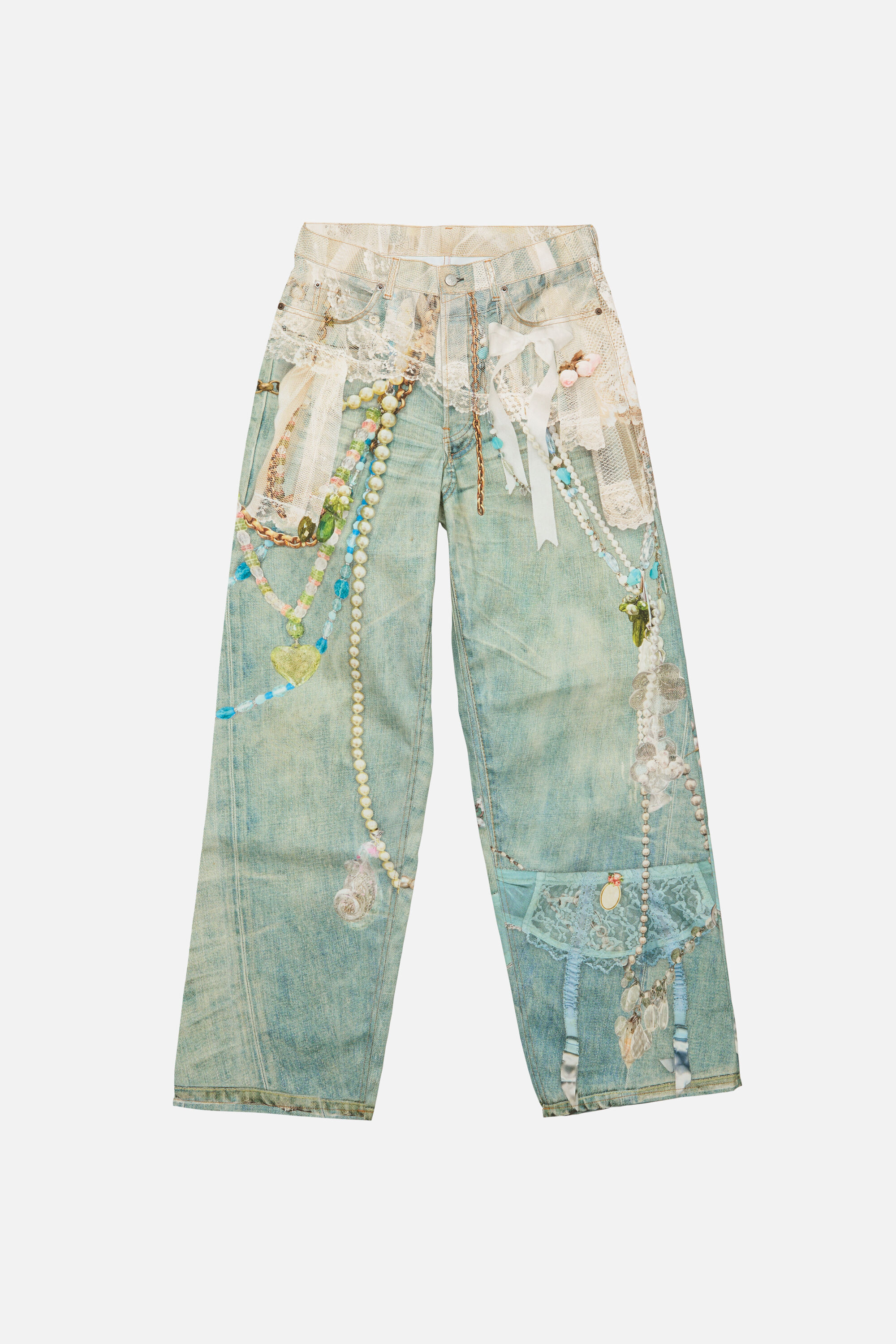 Acne Studios - Loose fit jeans - 1981 - White/green