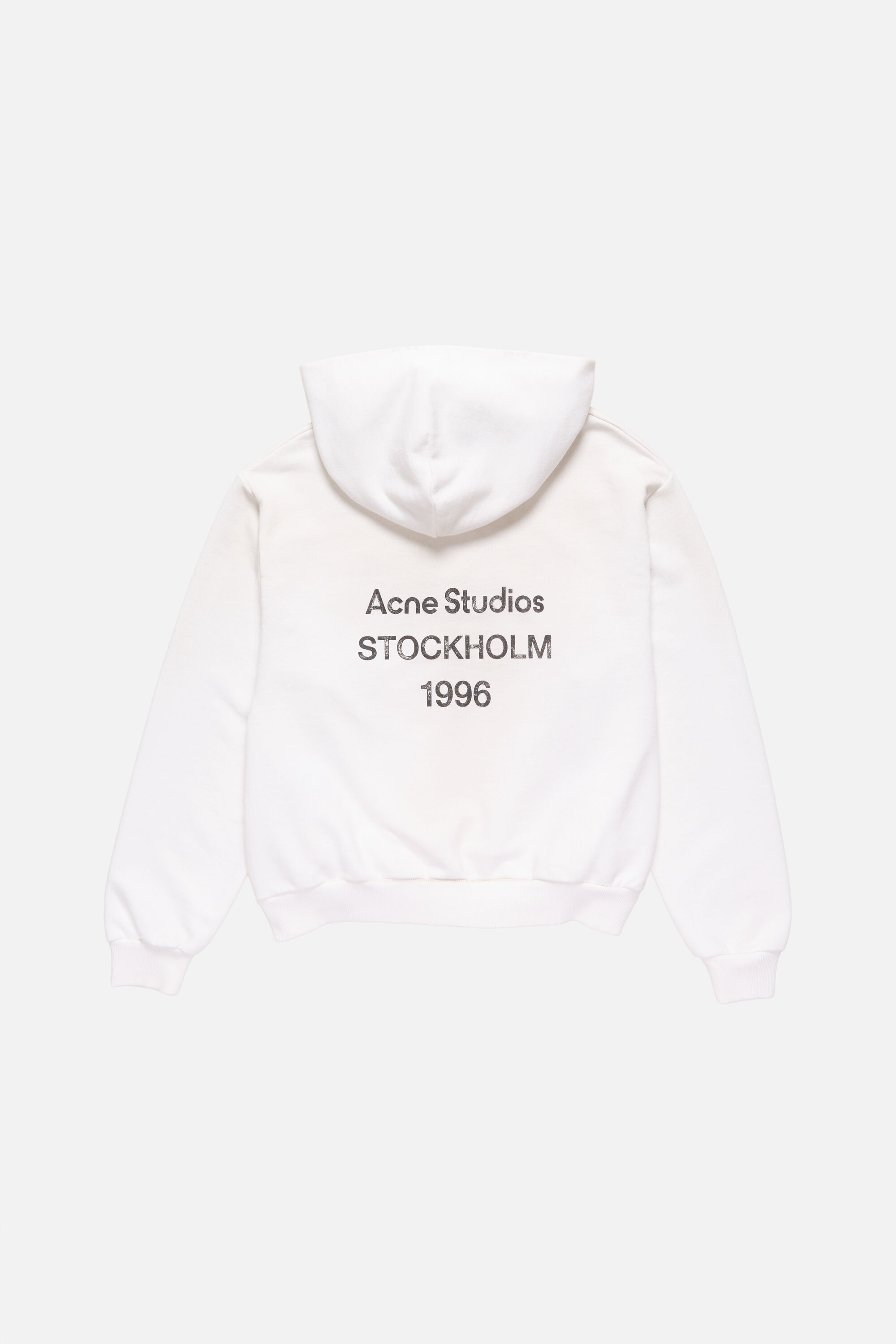 Acne Studios - Fleece logo hoodie - Dusty white