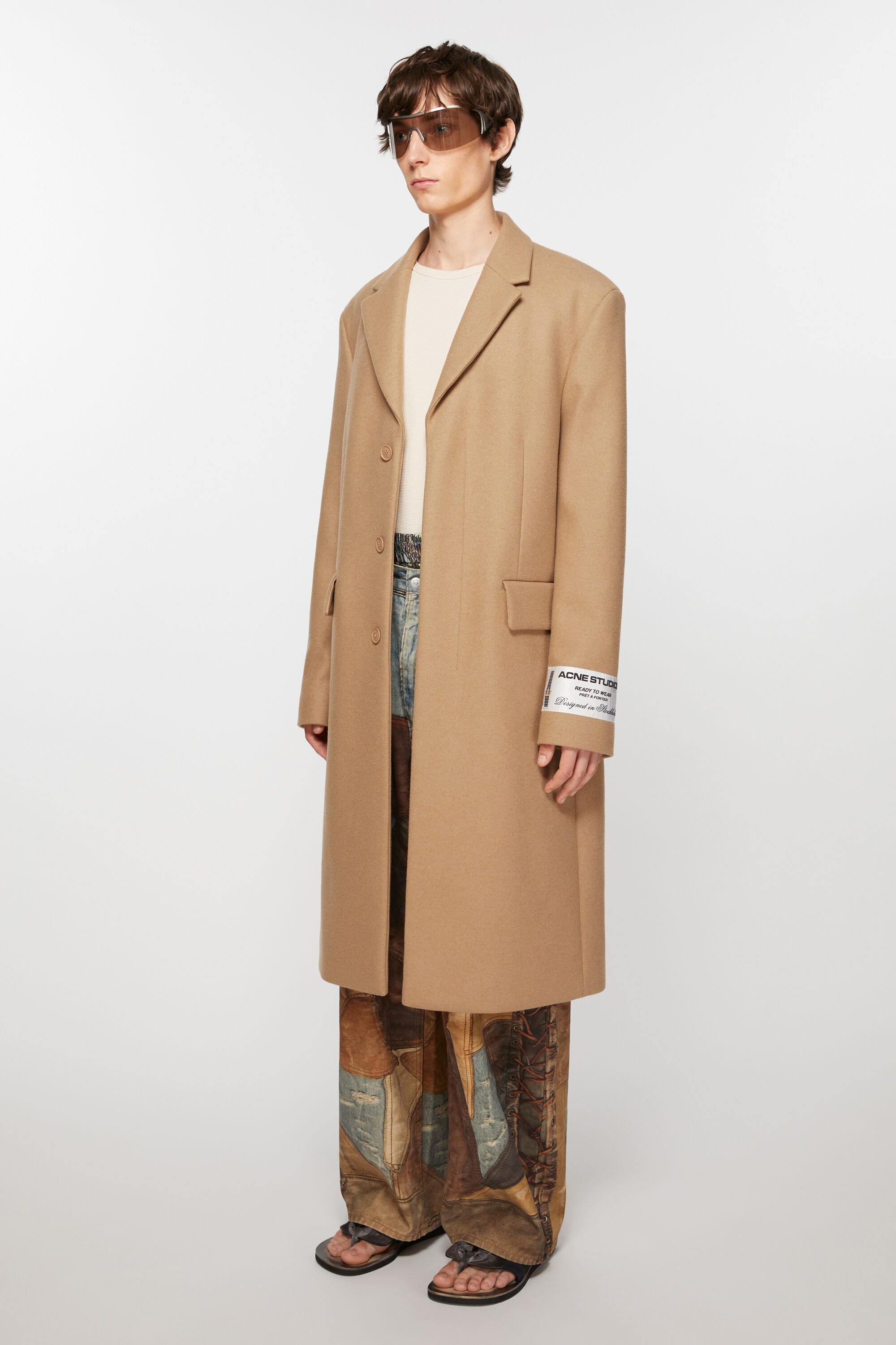 Acne Studios - シングルブレストウールコート - キャメルベージュ