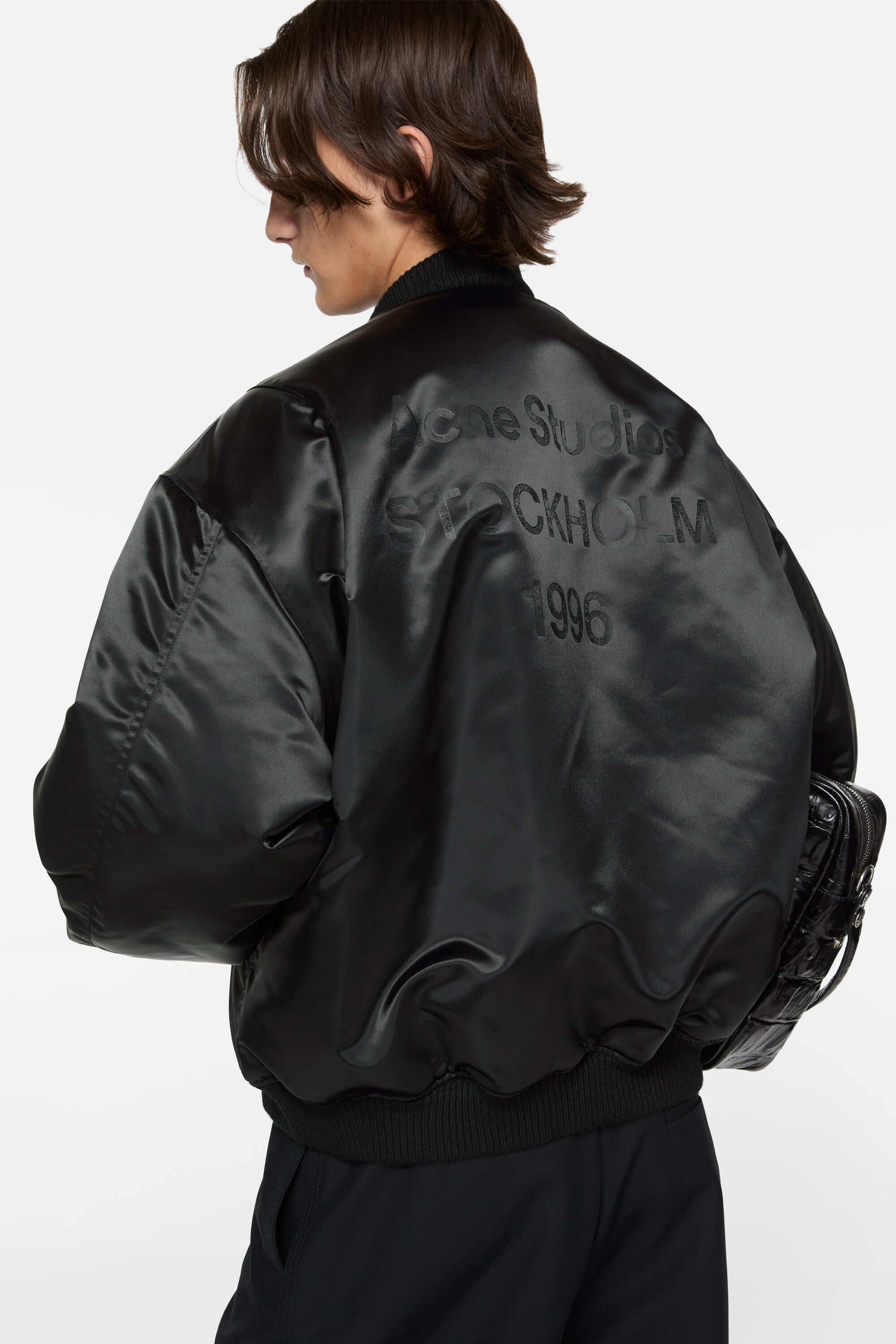 Acne Studios - ロゴボンバージャケット - ブラック