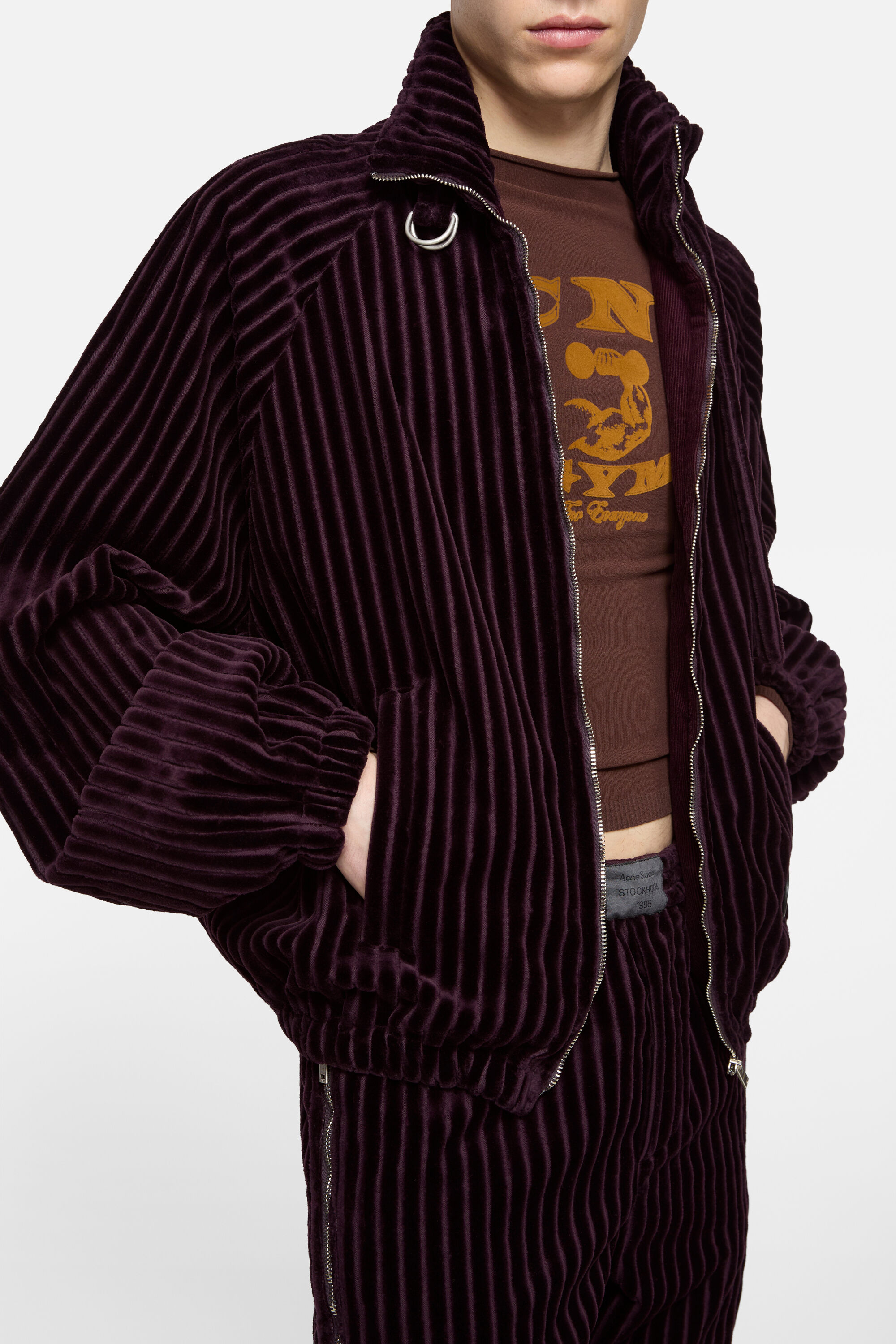 Acne Studios - Corduroy bomber jacket - Burgundy