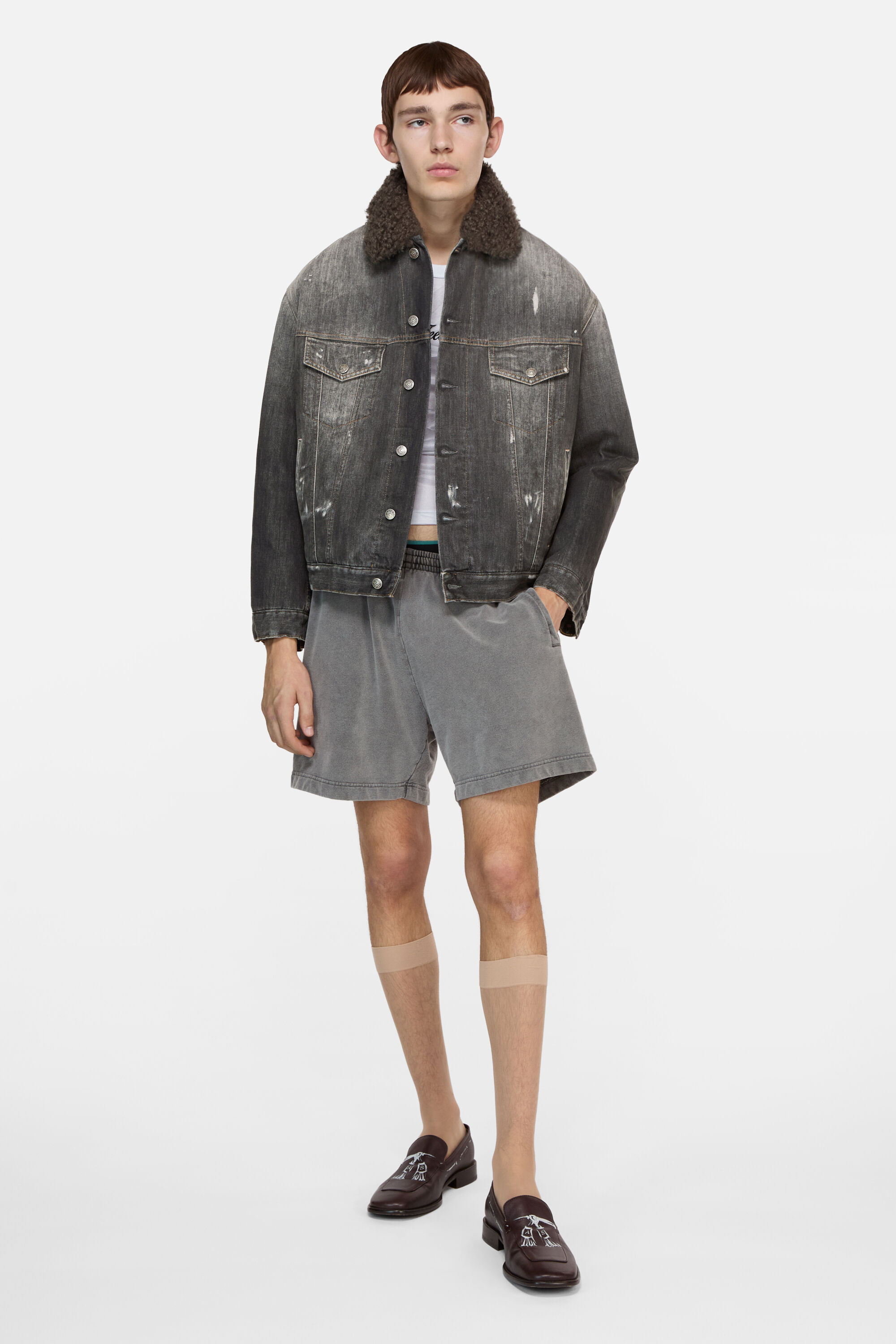 Acne Studios - ウォッシュ加工デニムジャケット - ブラック