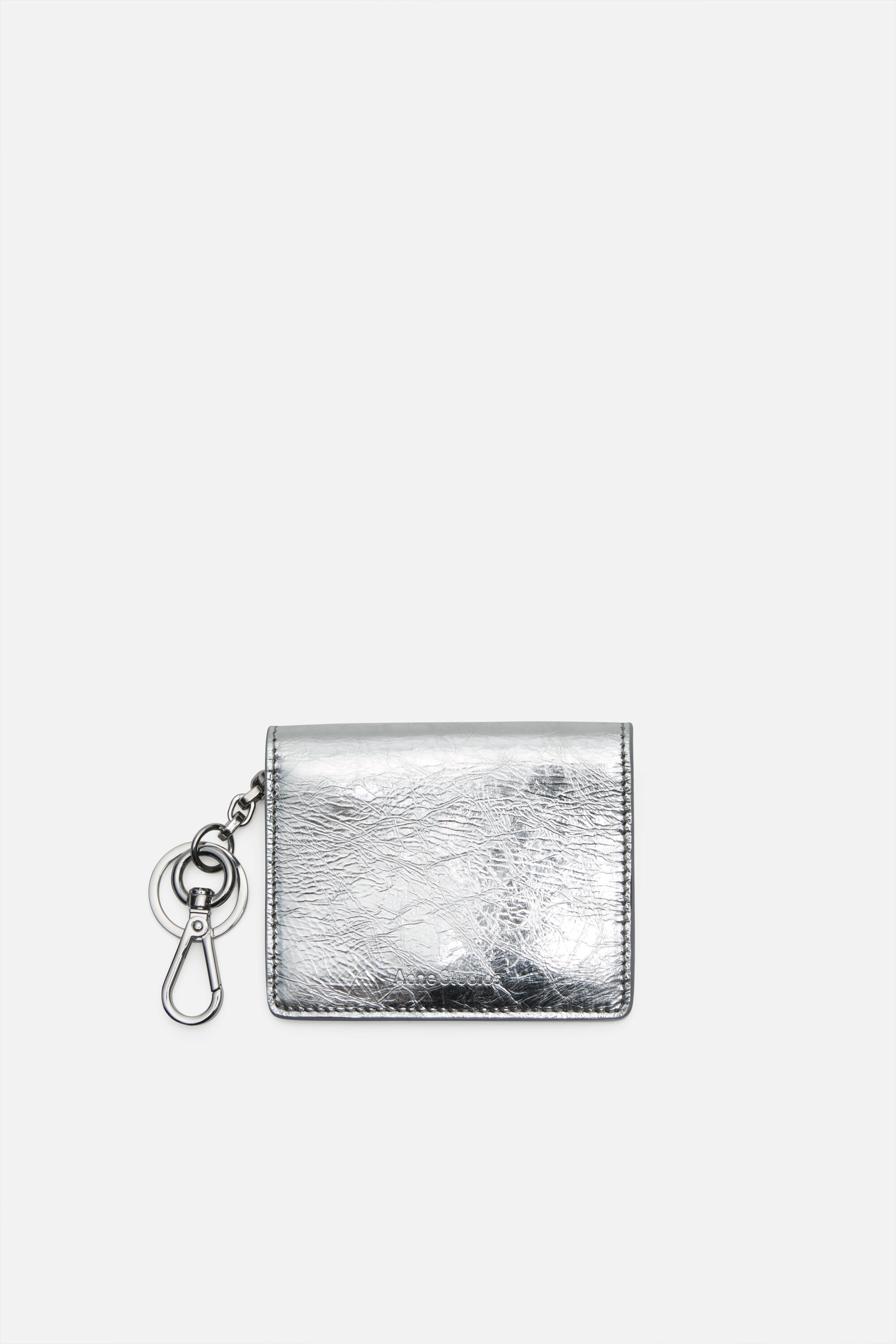 Acne Studios - Folded leather wallet - Silver