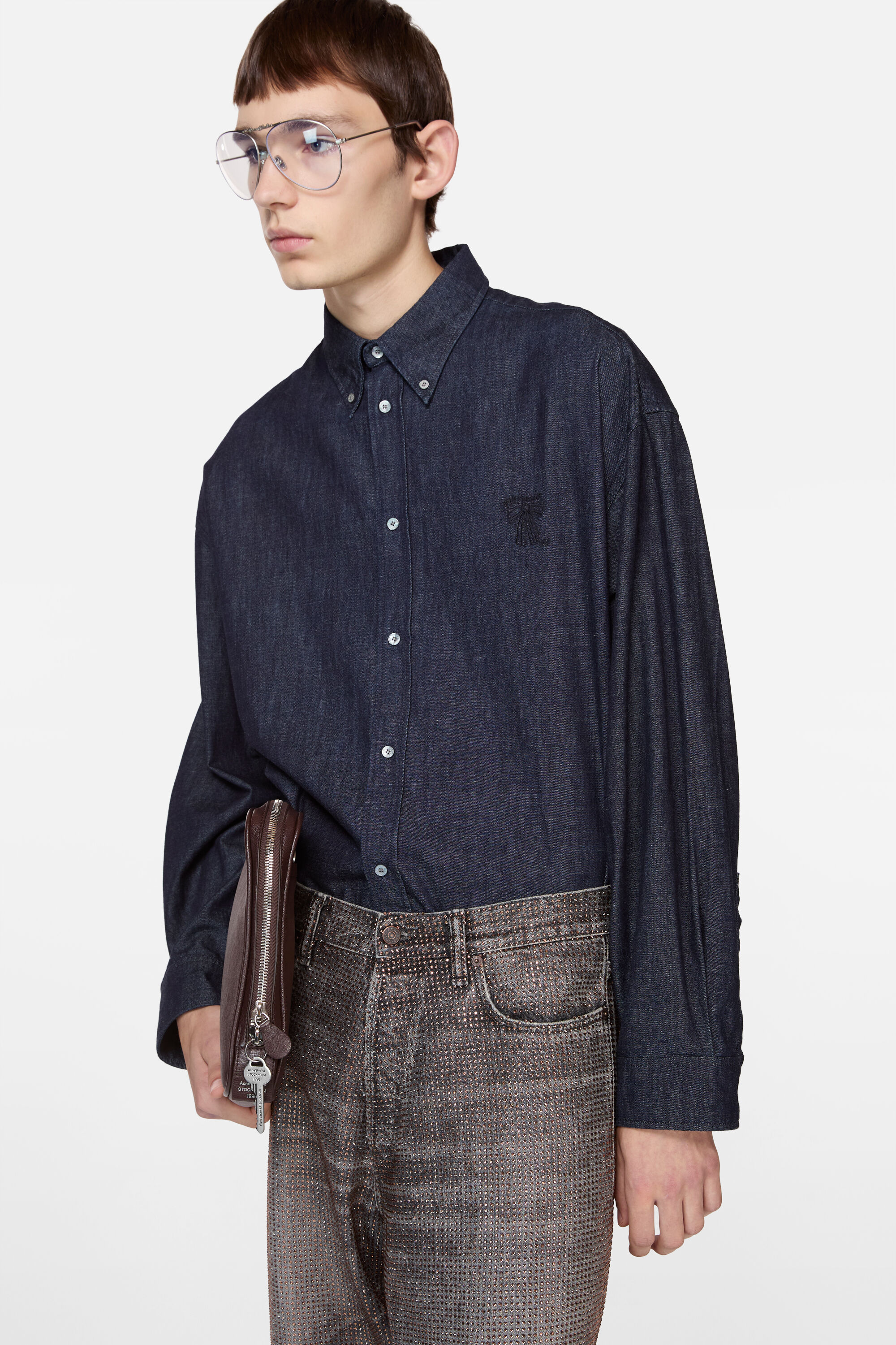 Acne Studios - デニムボタンアップシャツ - ミッドブルー