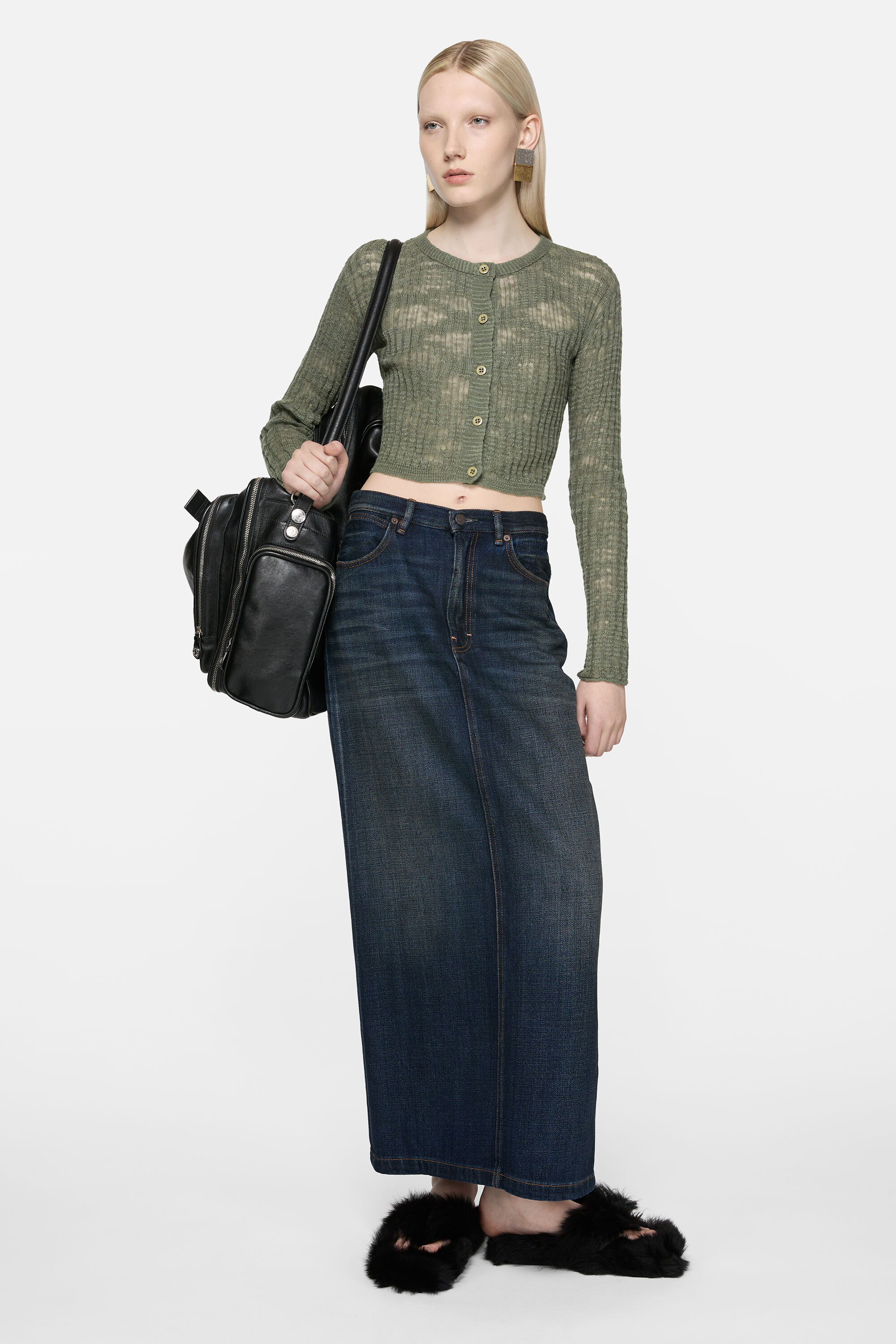 Acne Studios - Wide rib cardigan - Seagrass Green