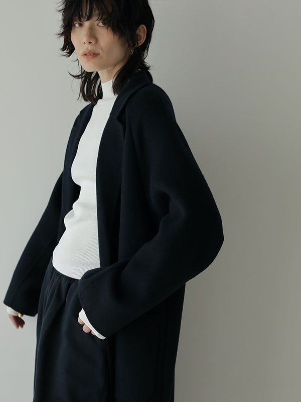 ETRE TOKYO - リバーストールロングコート - NAVY | ADDICT WEB SHOP