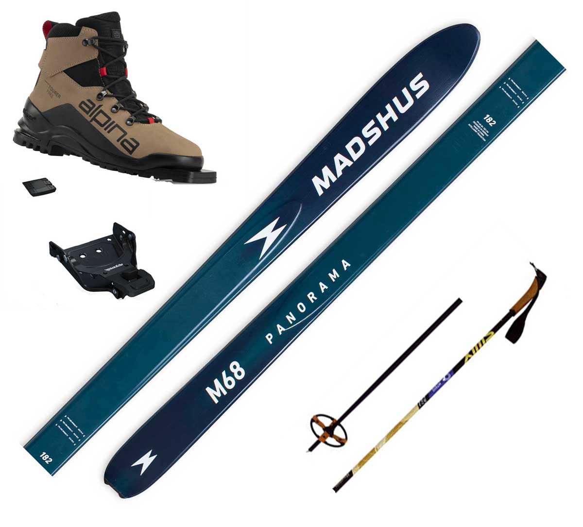 Madshus Panorama M68 3-Pin BC Ski Package: akers-ski.com