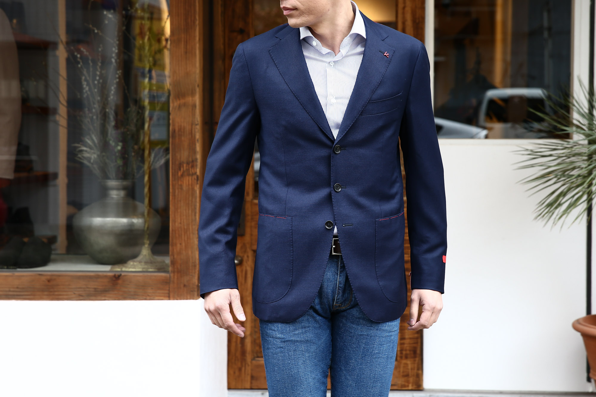 ISAIA (イザイア) 【SAILOR / セイラー】 130'S AQUA BLAZER FABRIC