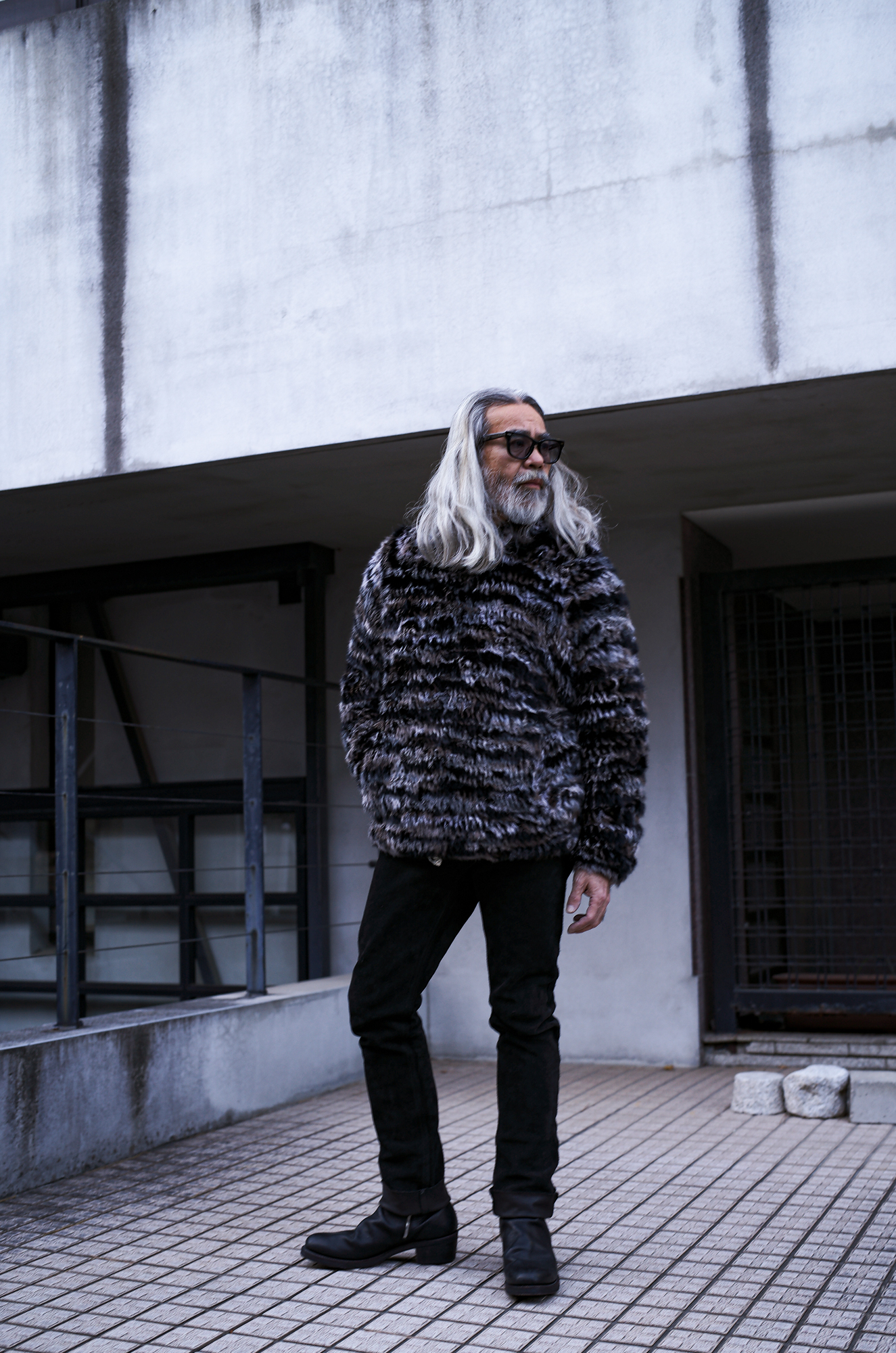 ISAMU KATAYAMA BACKLASH “2121-01” NORTH MAN RABBIT FUR STRETCH