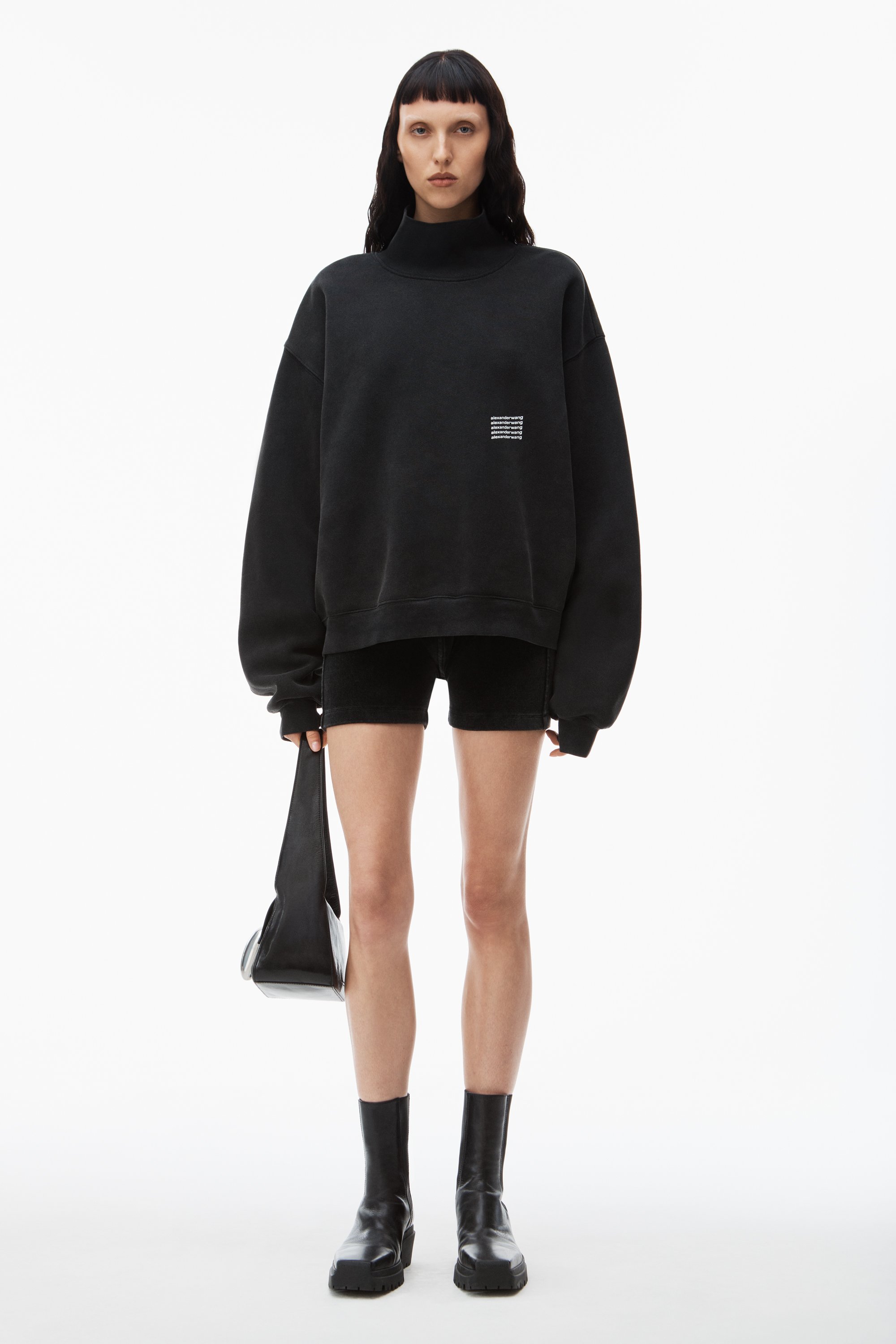alexanderwang アレキサンダーワング デンスフリース ハイネック プル