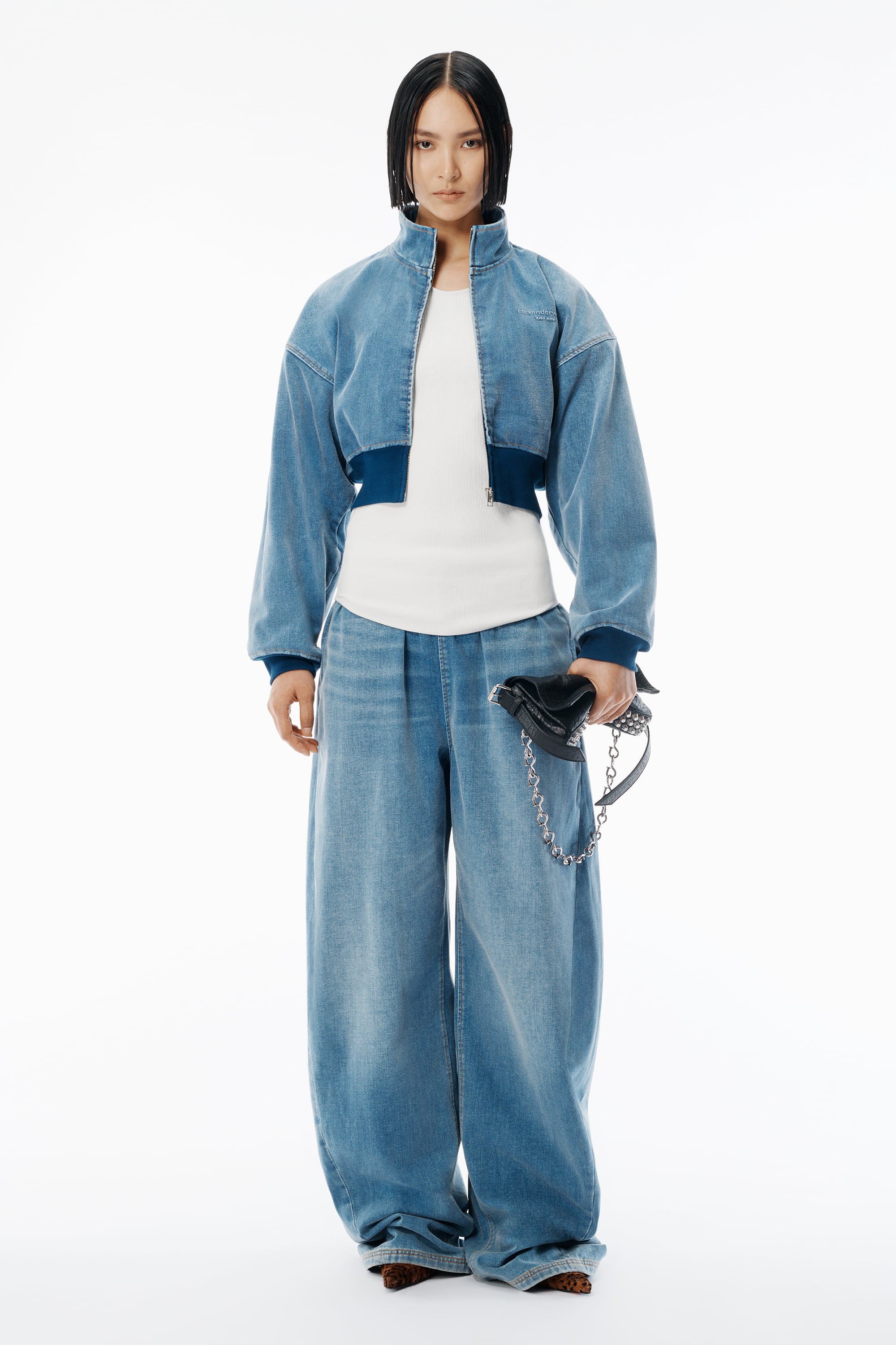 alexanderwang アレキサンダーワング ライトブルー ブラッシュド