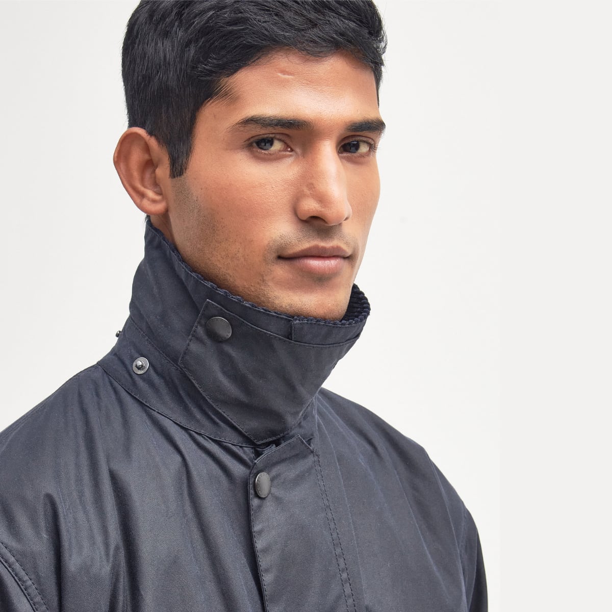 Barbour Border Wax Jacket Navy | Allweathers UK